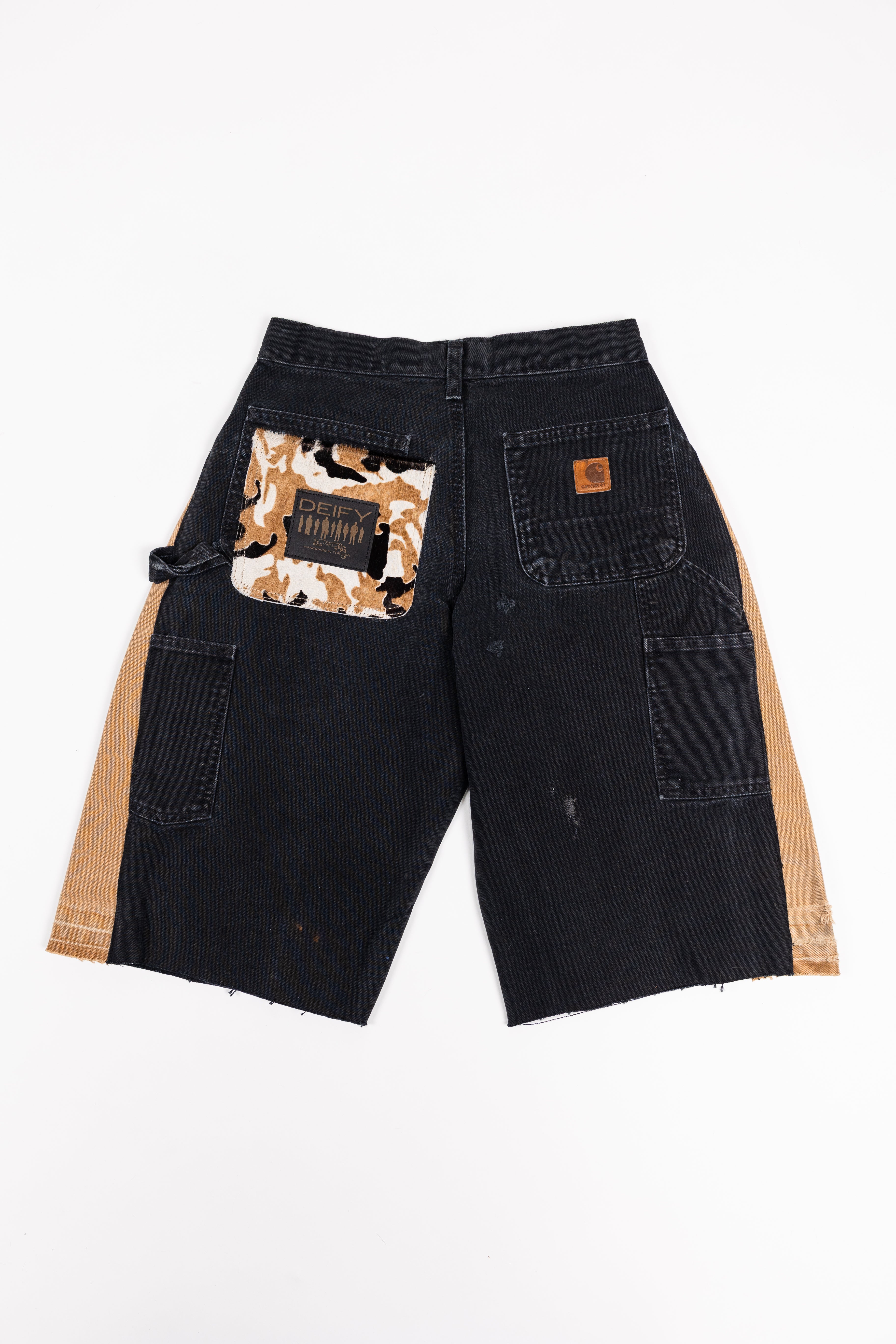 *Deify Double Cowhide Knee Flare Shorts