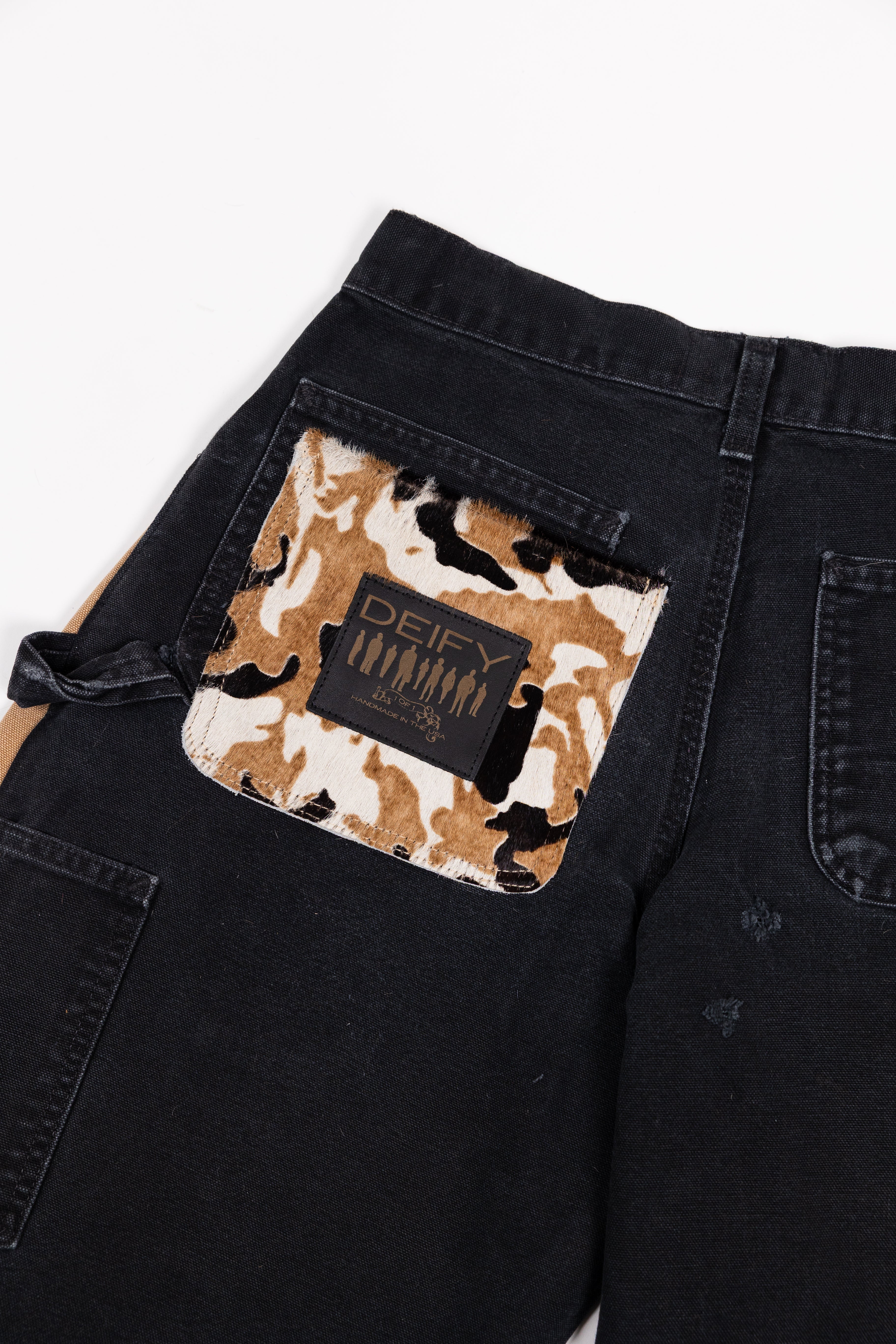 *Deify Double Cowhide Knee Flare Shorts