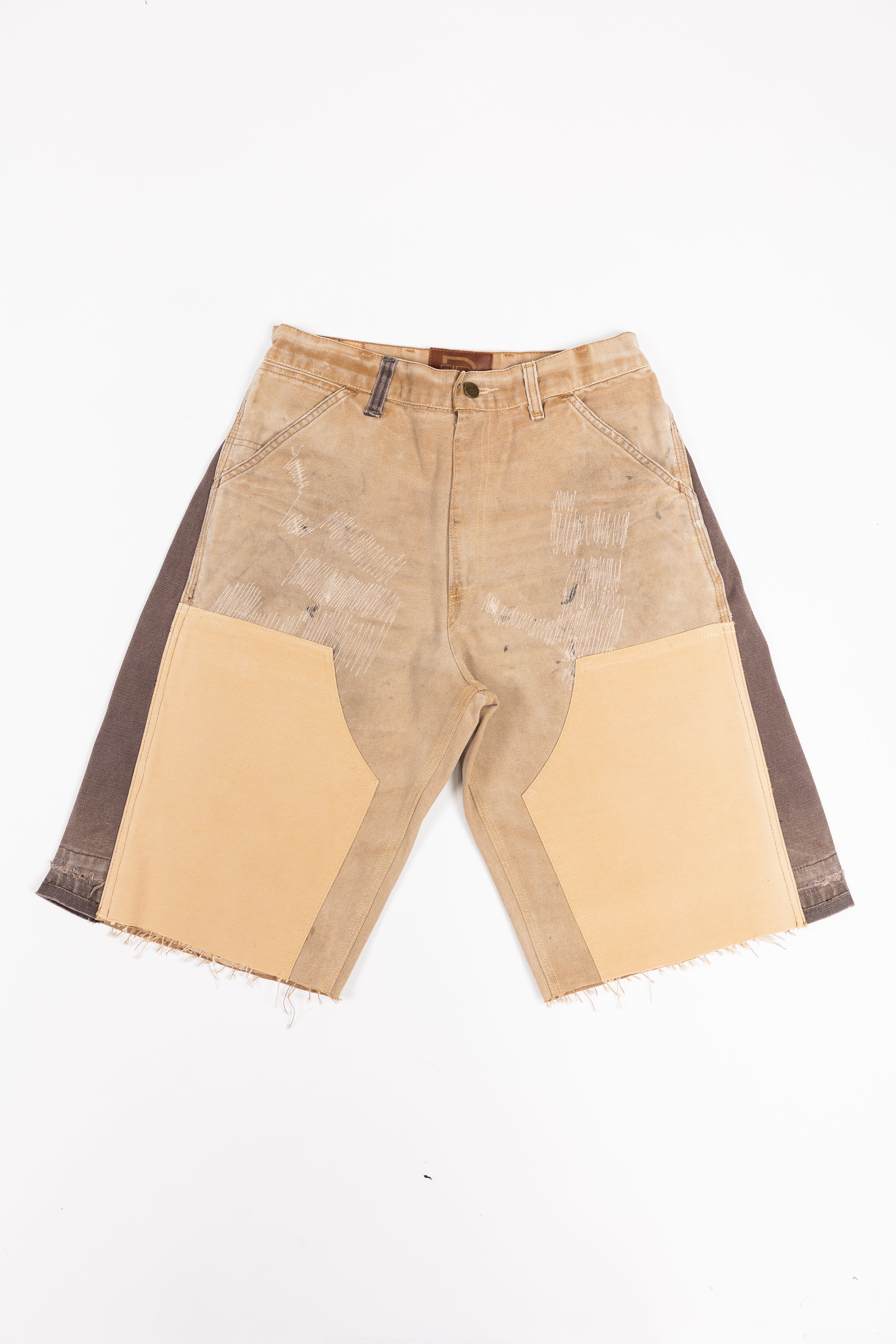 *Deify Double Knee Flare Shorts