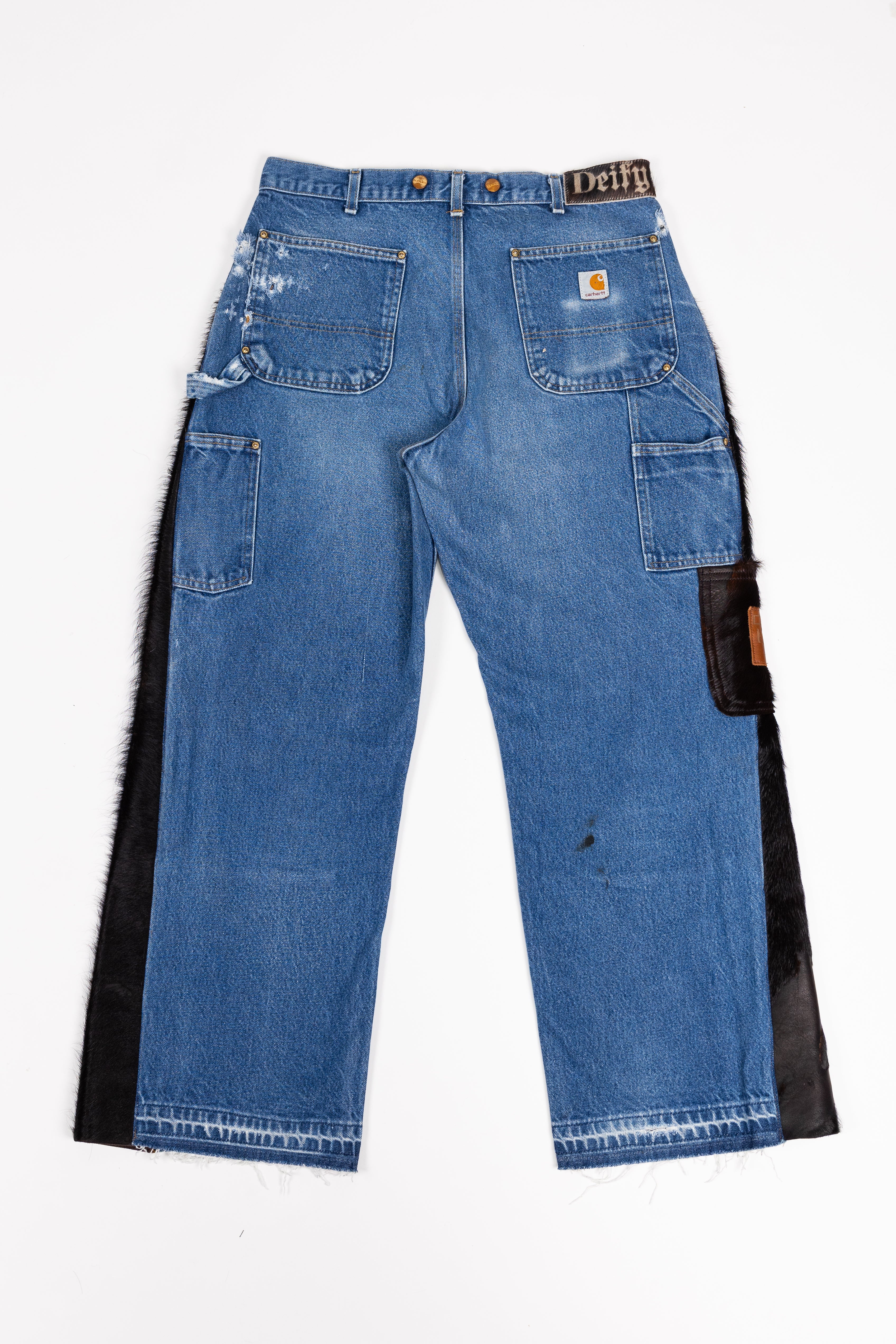 *Deify Cowhide Flare Carpenter Pants