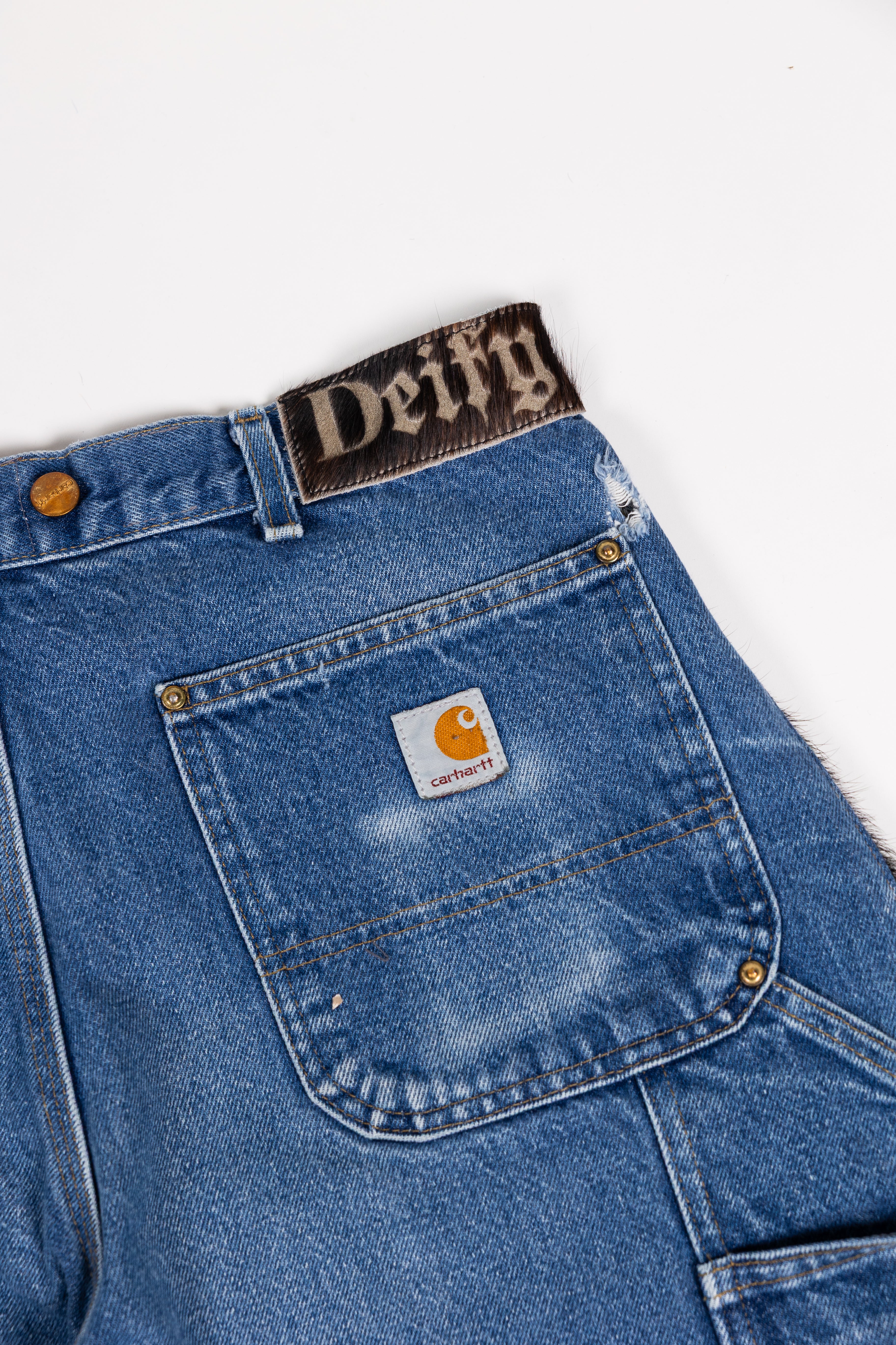 *Deify Cowhide Flare Carpenter Pants