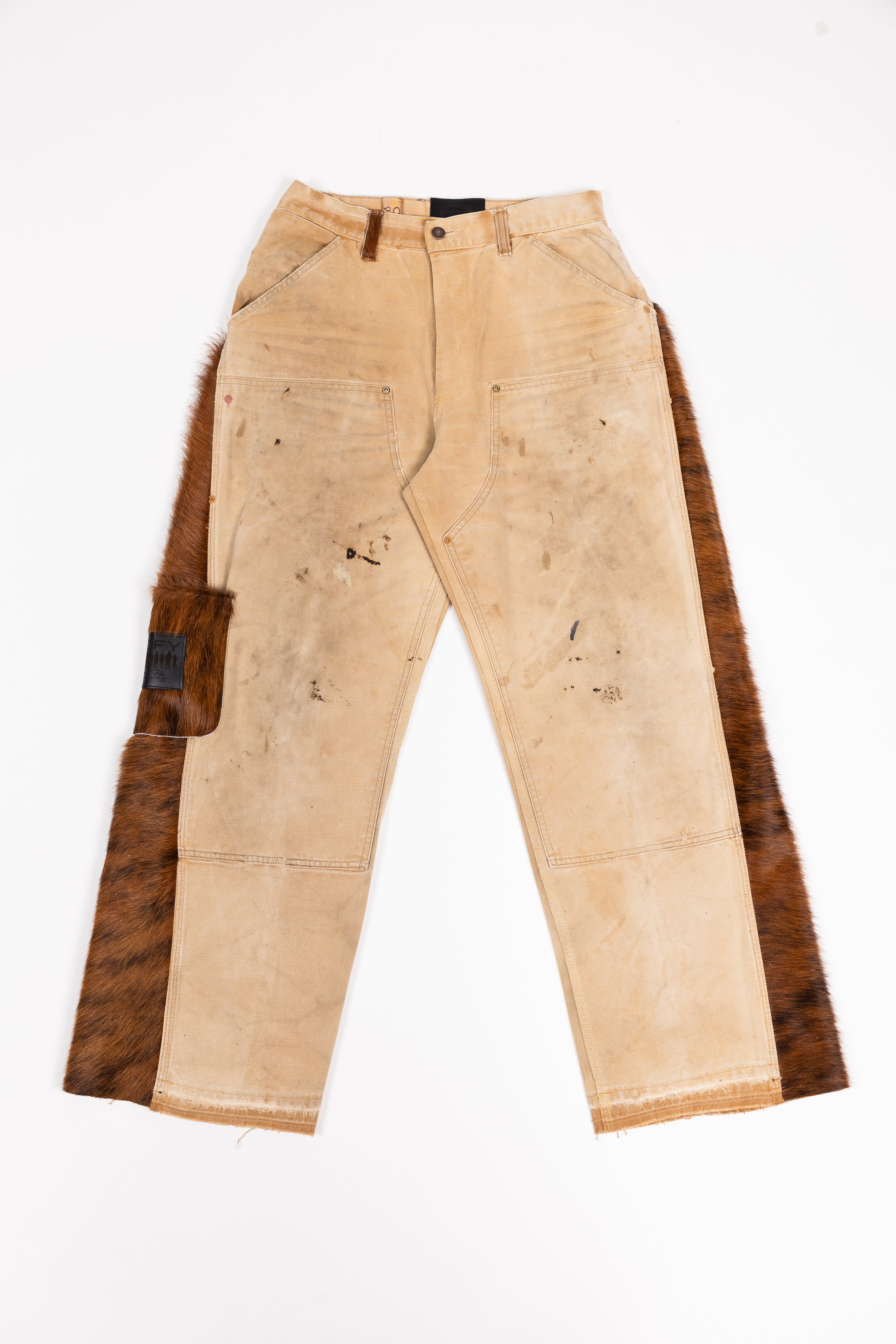 *Deify Cowhide Flare Carpenter Pants