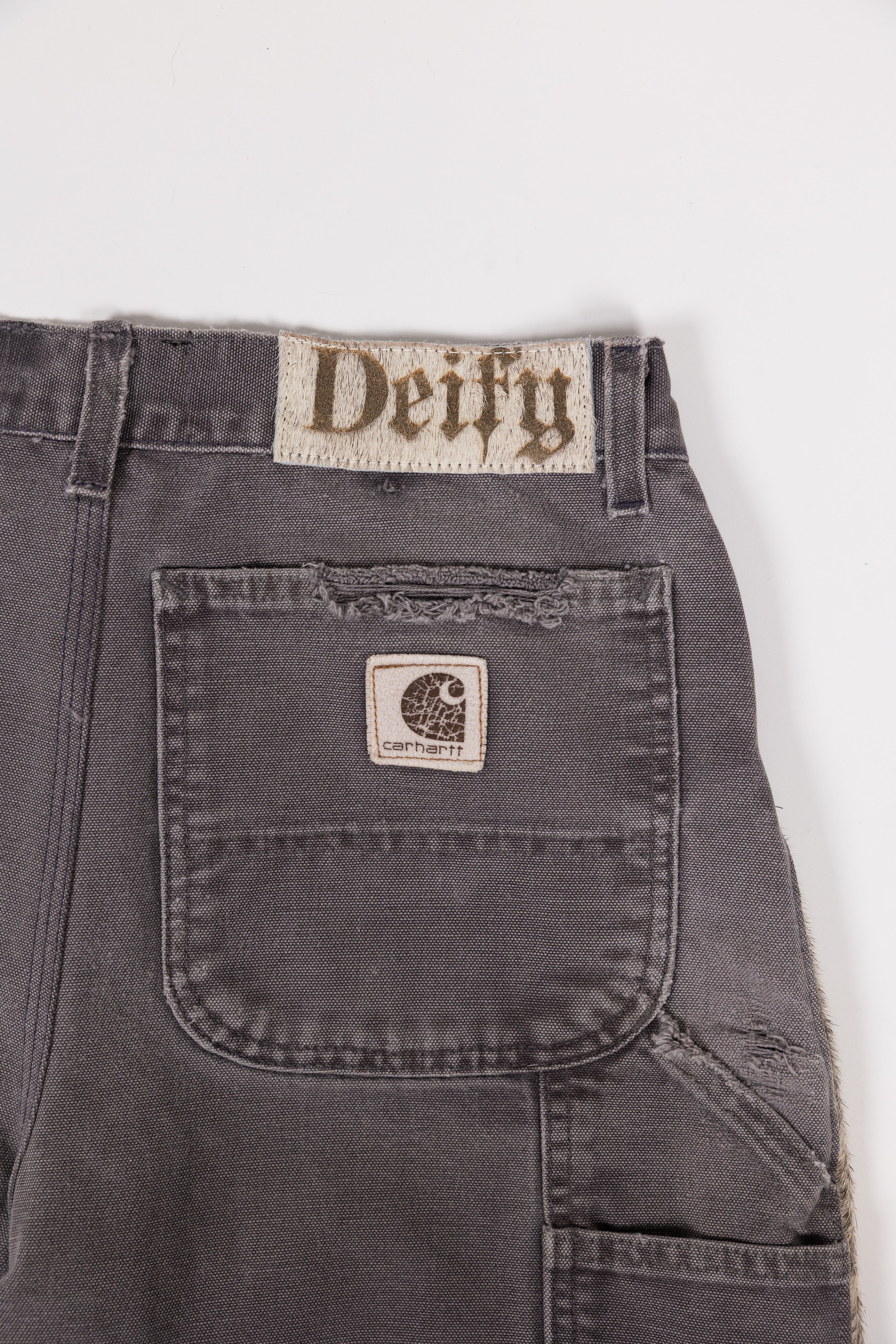 *Deify Cowhide Flare Carpenter Pants