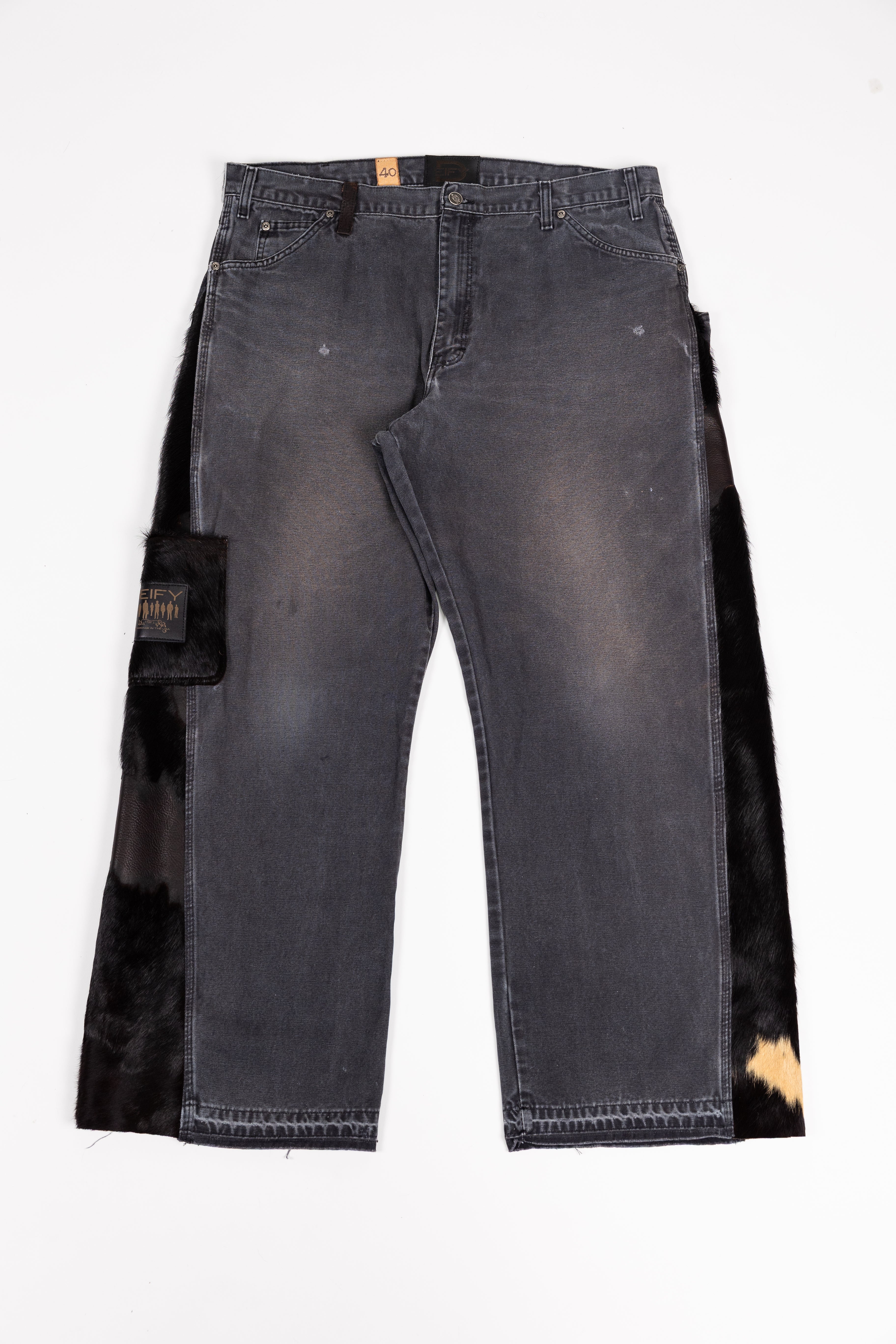 *Deify Cowhide Flare Carpenter Pants