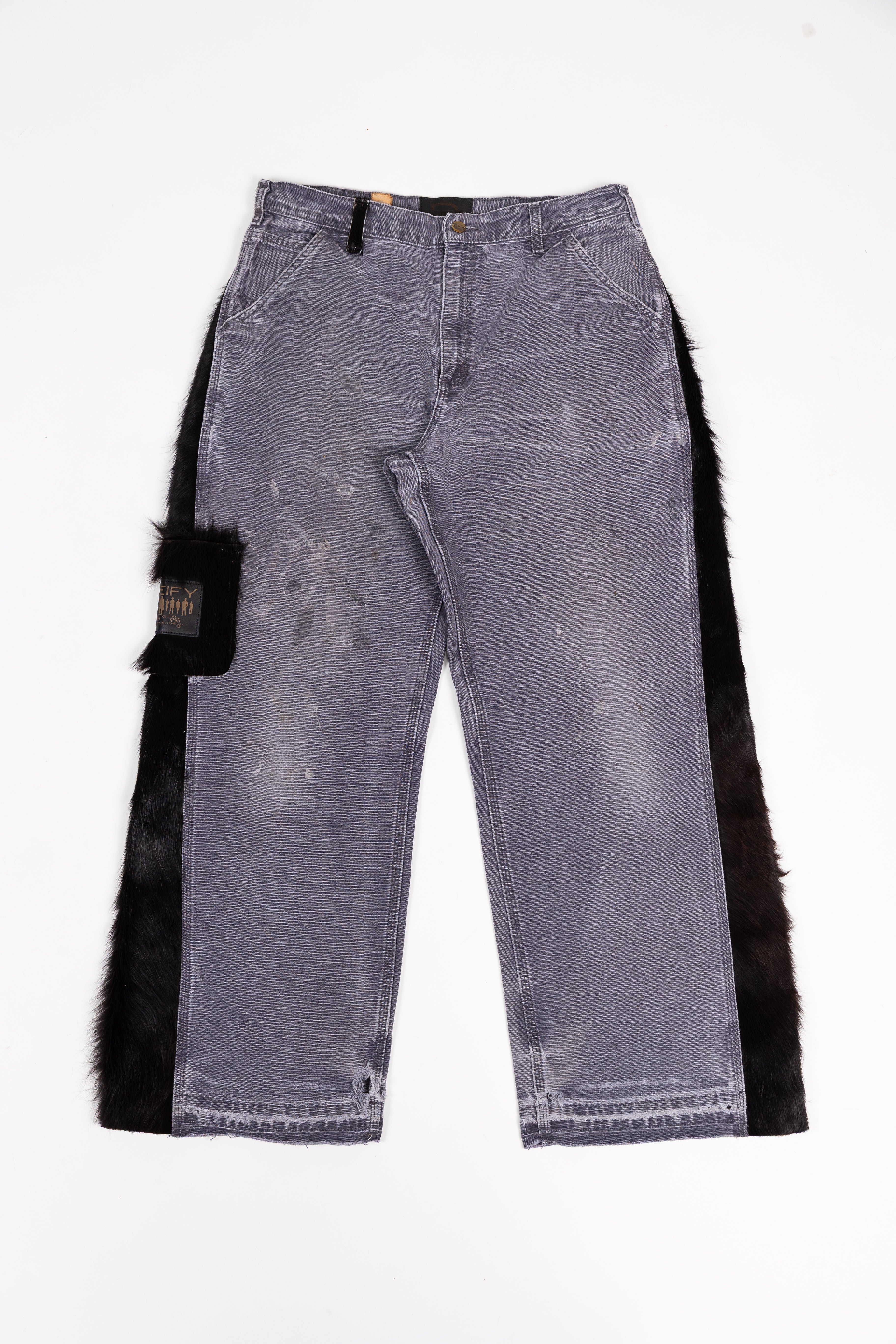 *Deify Cowhide Flare Carpenter Pants