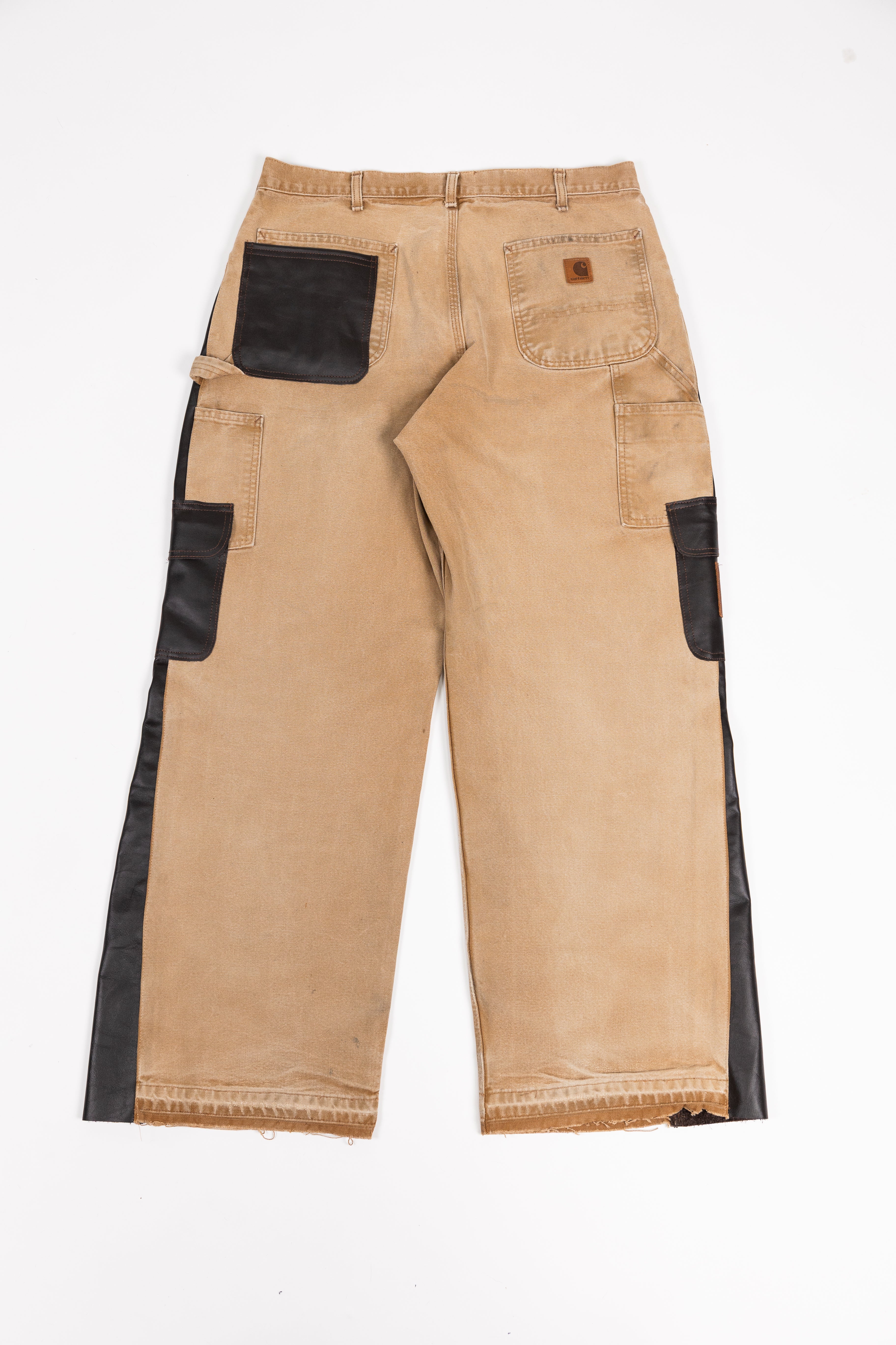 Deify Leather Double Knee Flare Pants