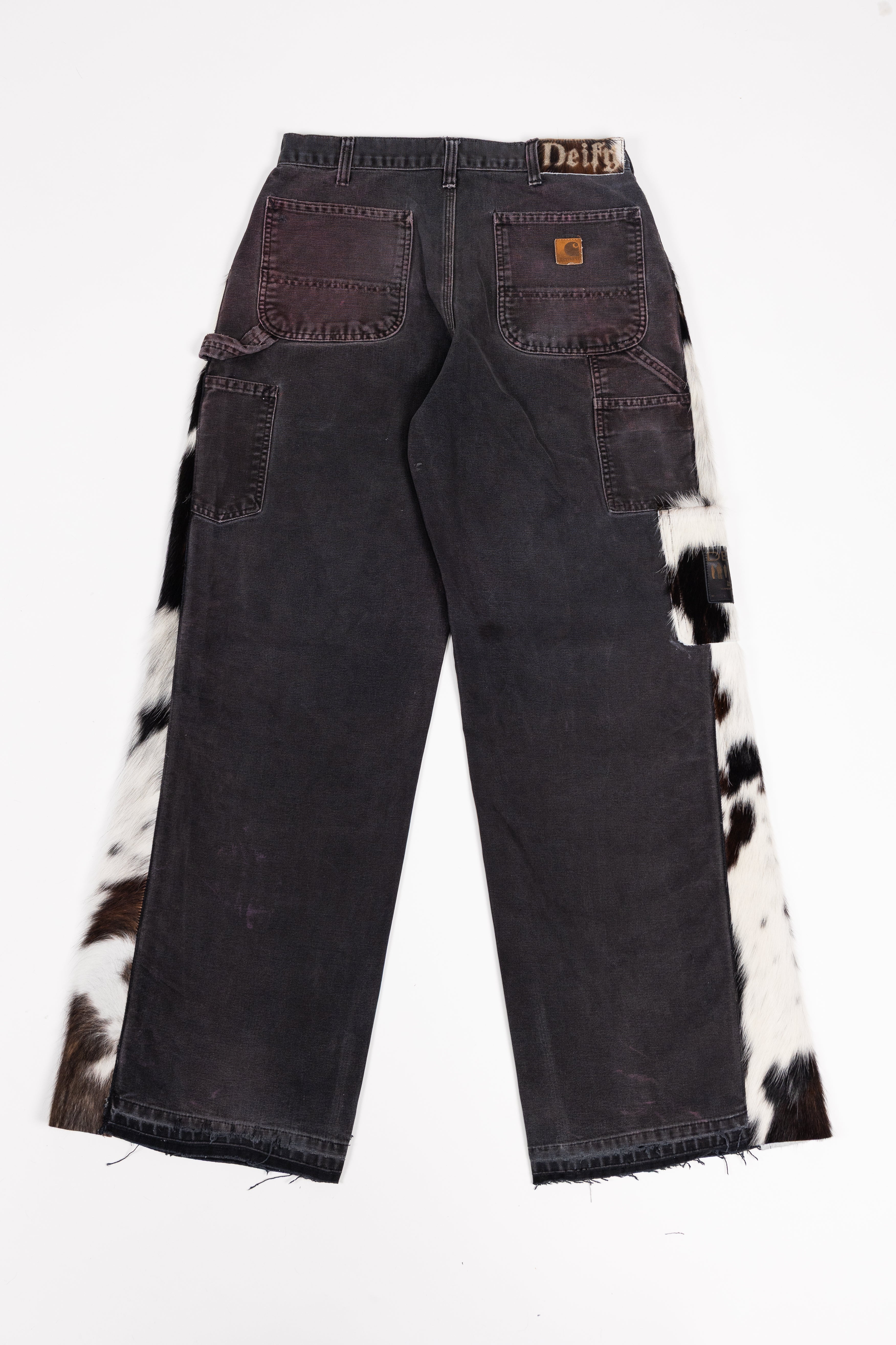 *Deify Cowhide Flare Carpenter Pants