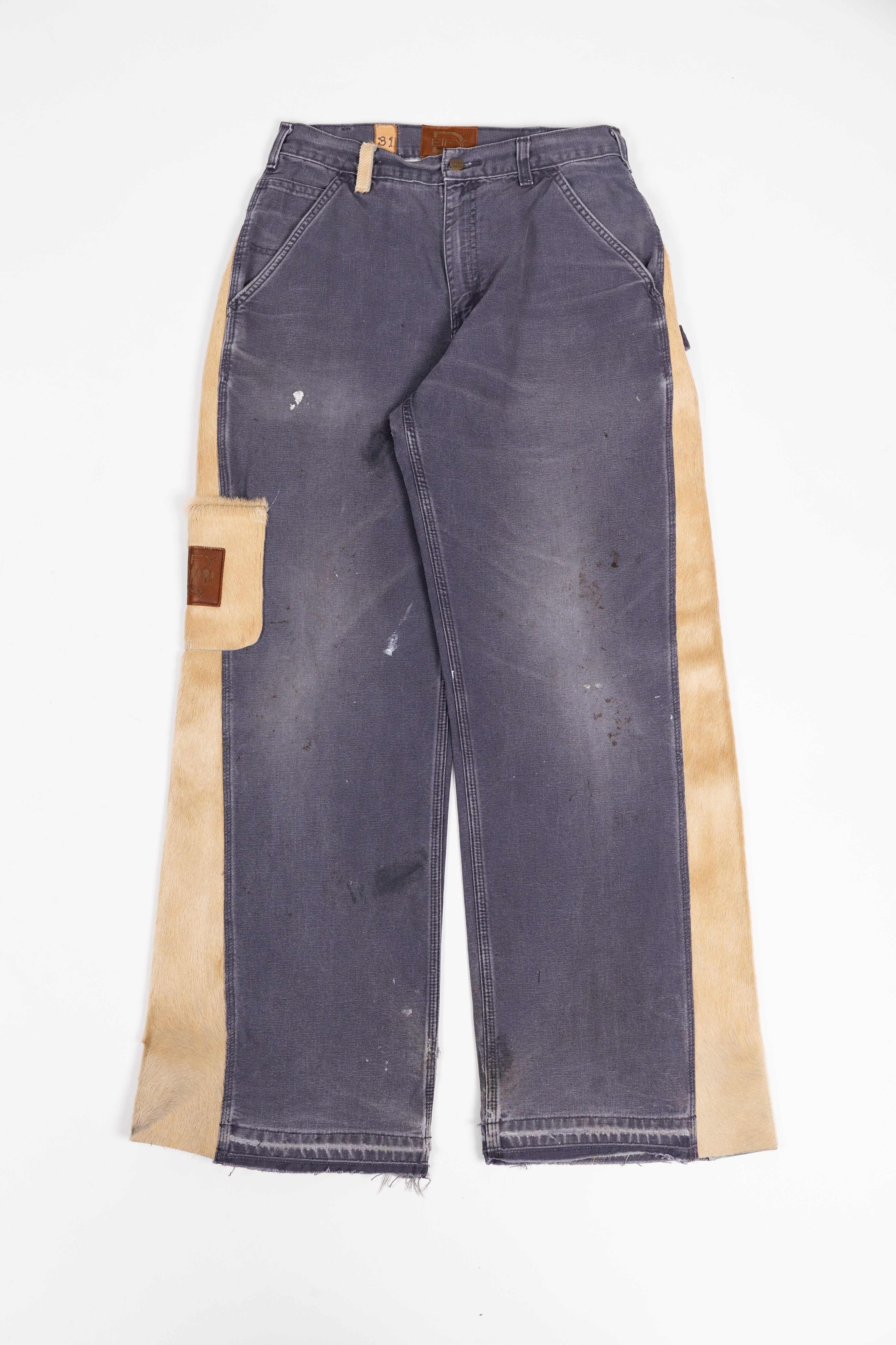 *Deify Cowhide Flare Carpenter Pants