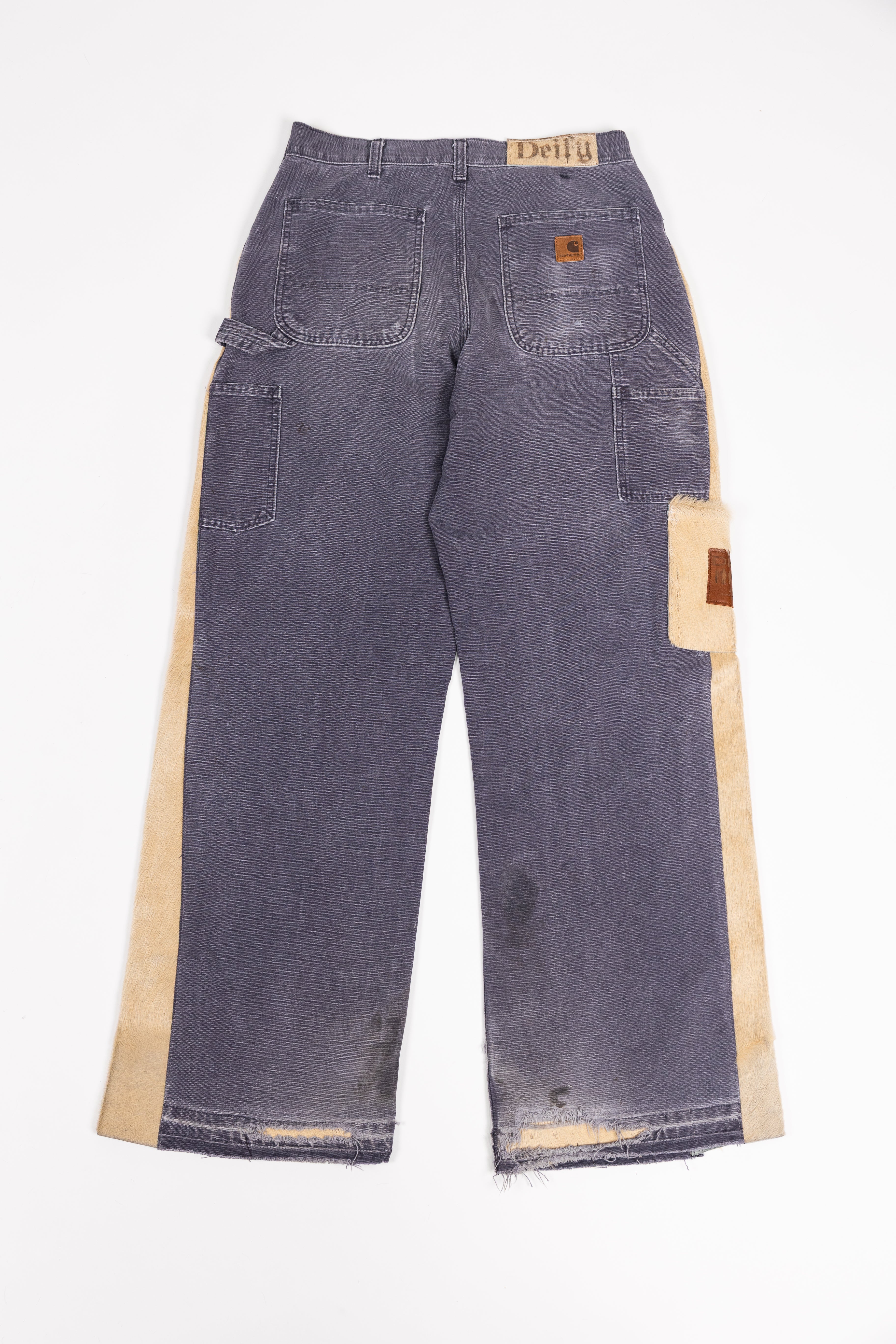 *Deify Cowhide Flare Carpenter Pants