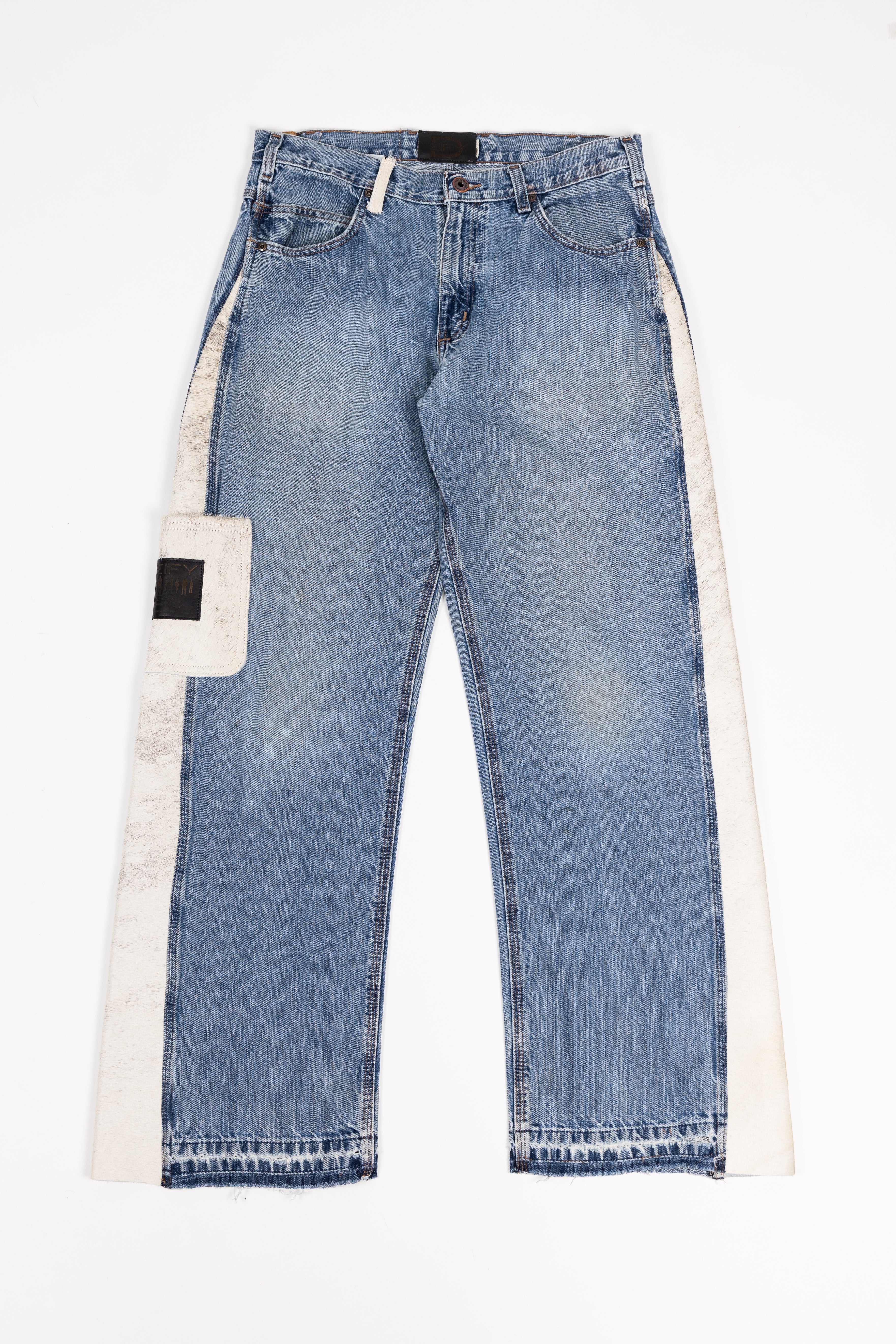 *Deify Cowhide Flare Carpenter Pants