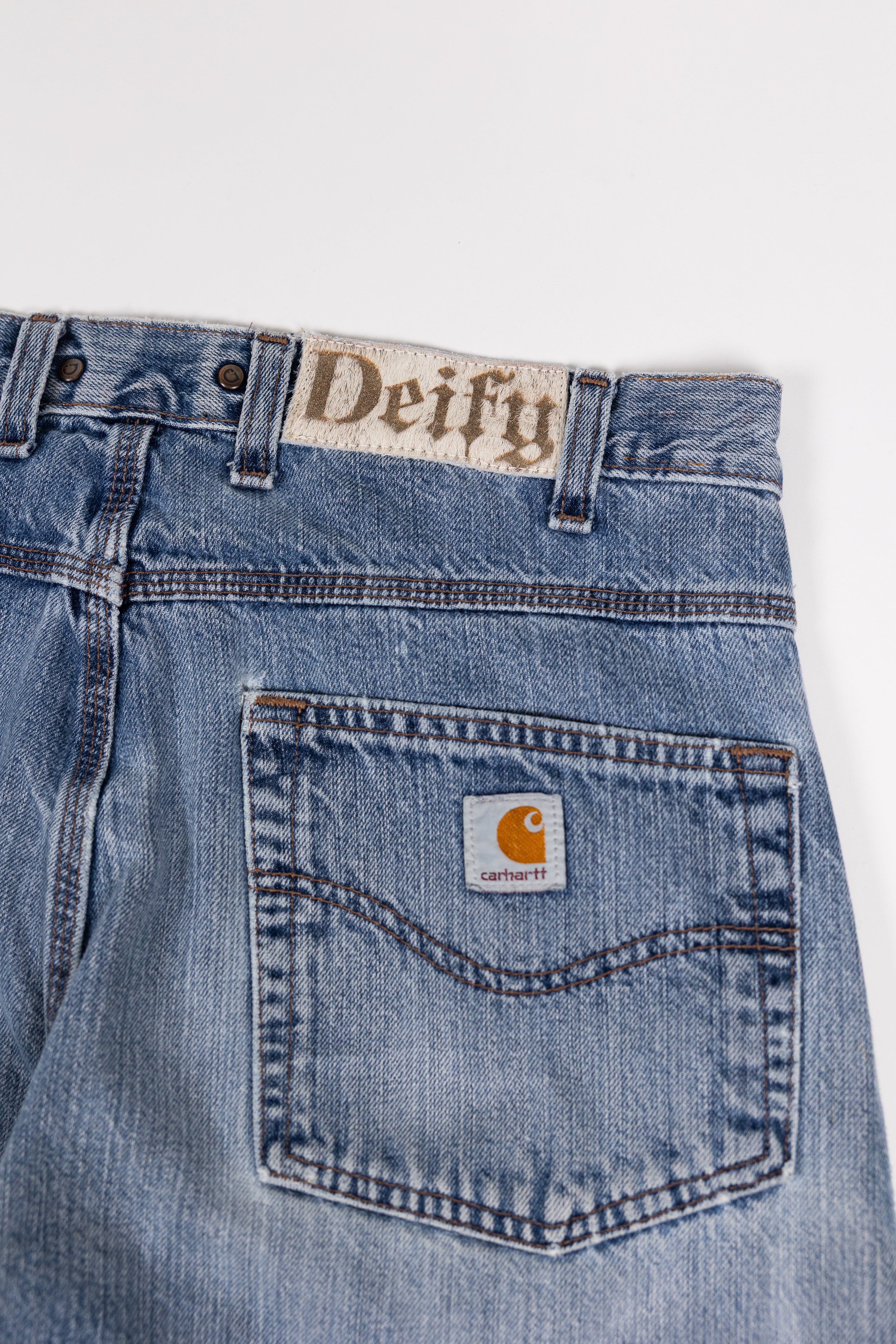 *Deify Cowhide Flare Carpenter Pants