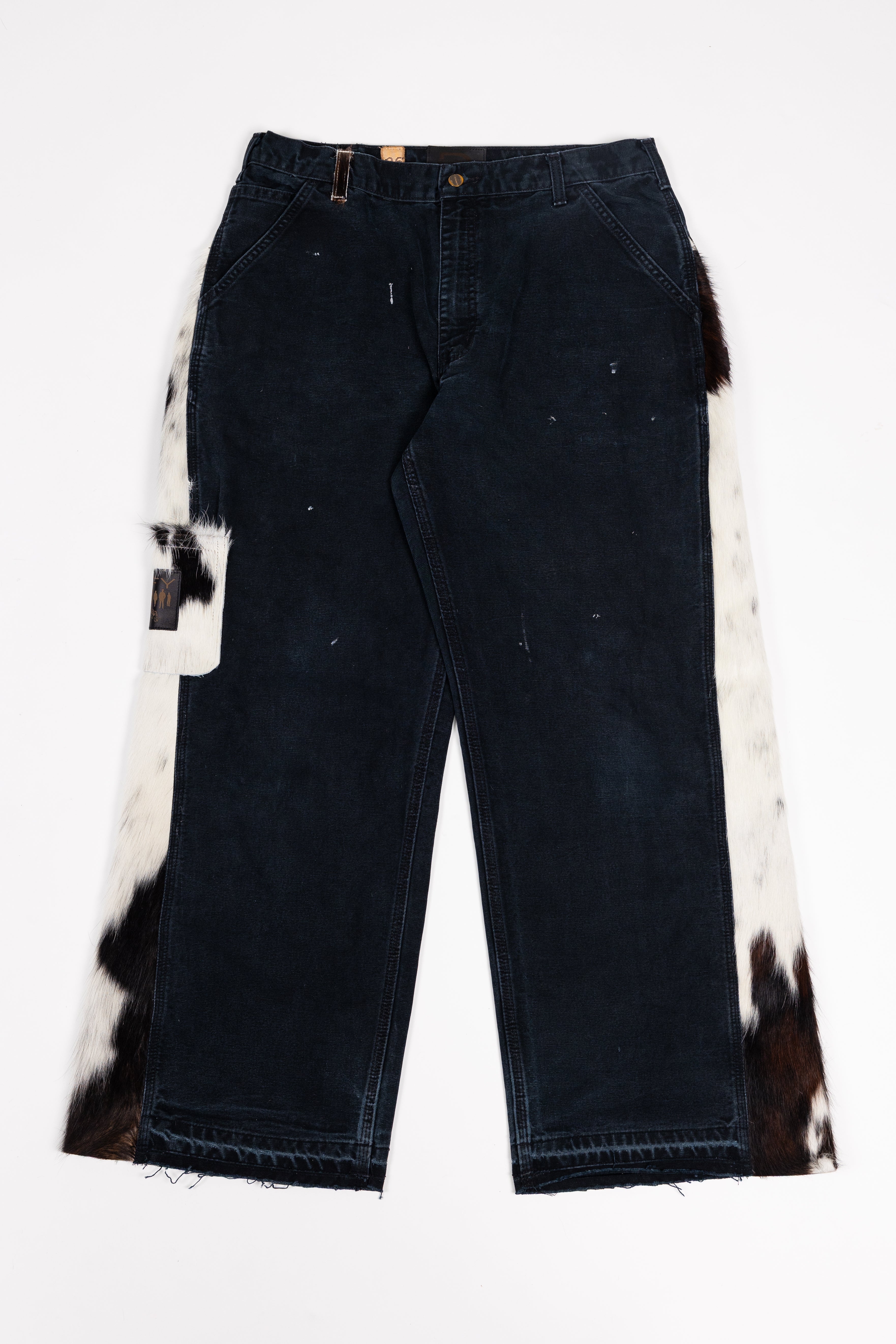 *Deify Cowhide Flare Carpenter Pants