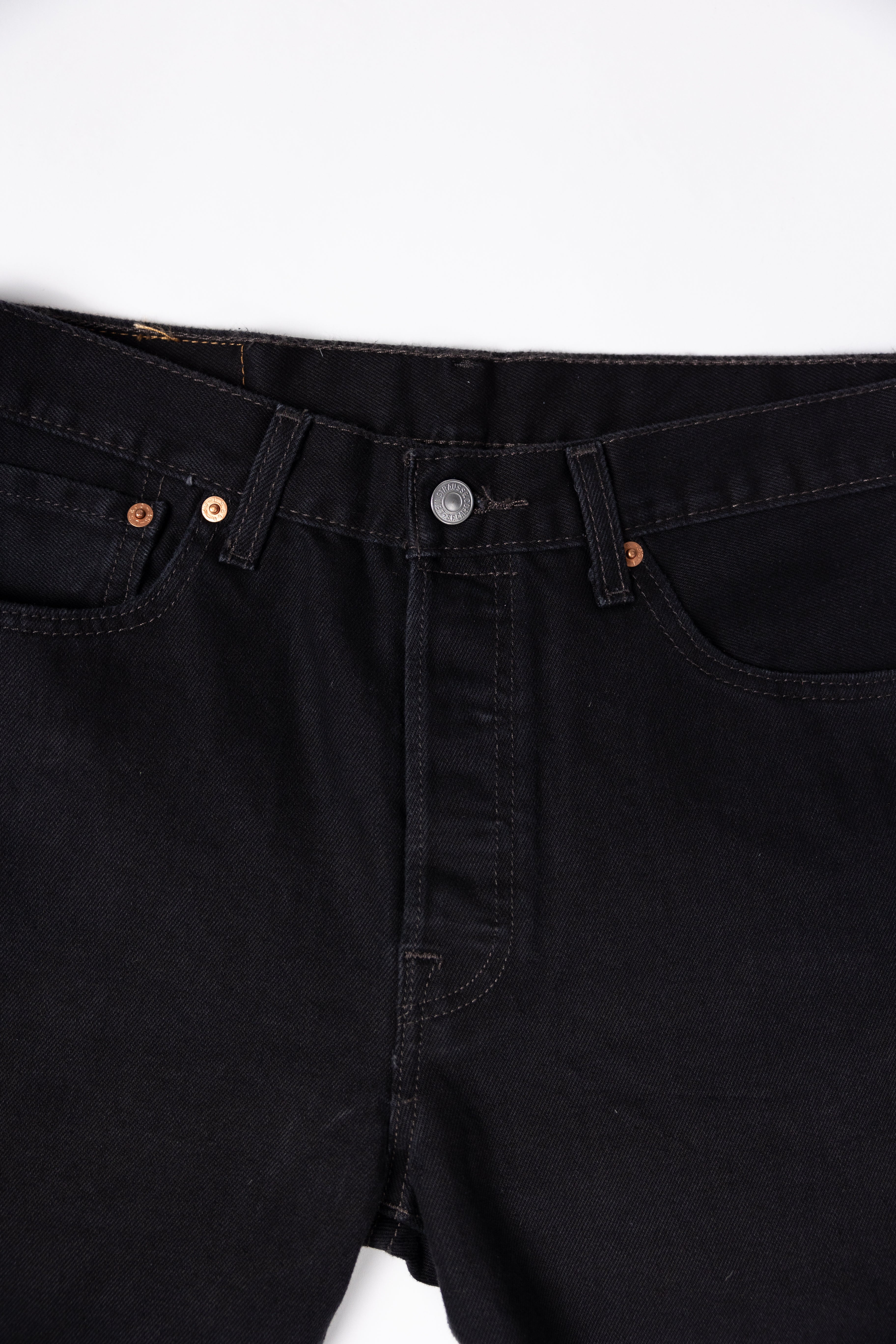 *Deify Cowhide Flare Denim Shorts