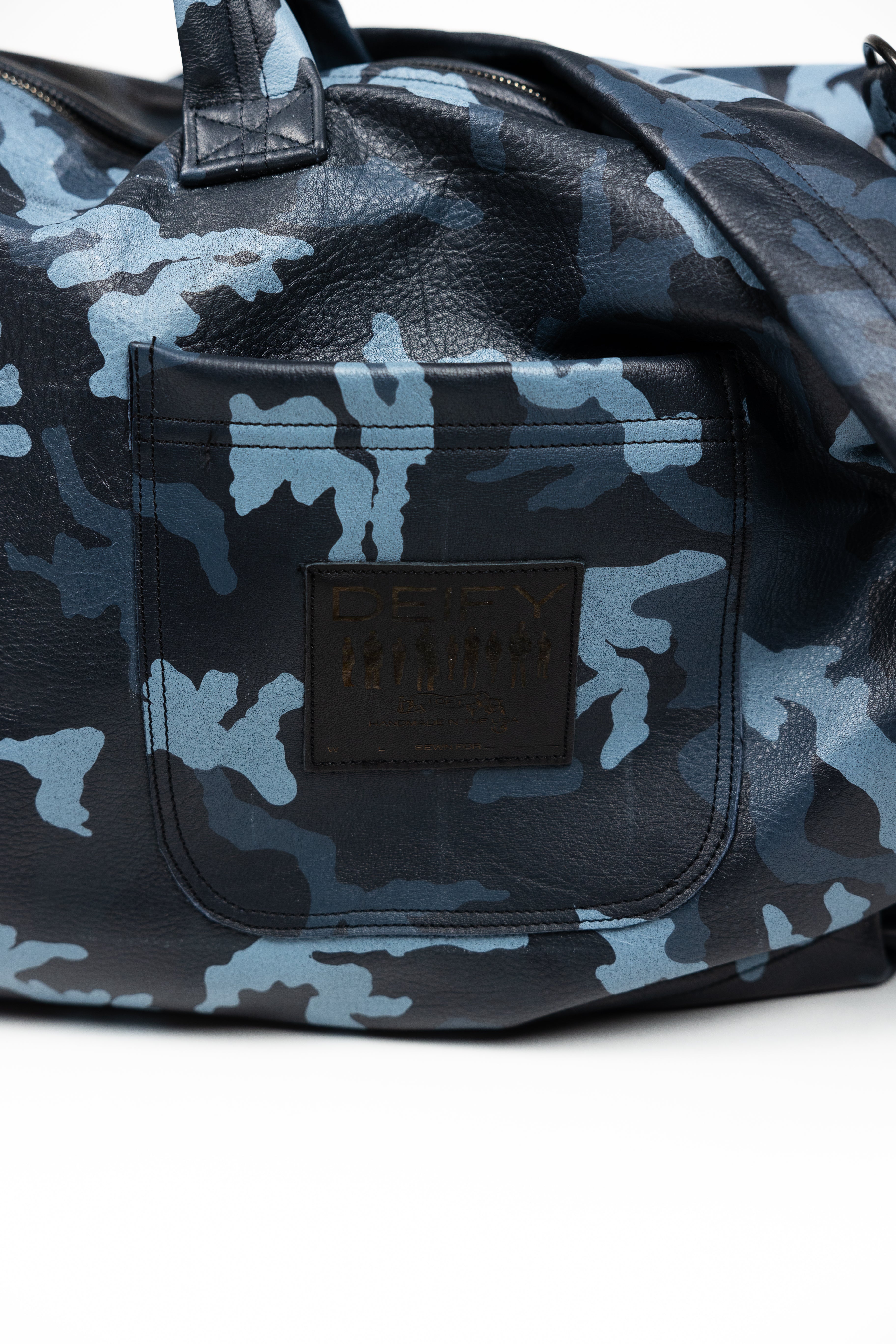 Deify Camo Leather Duffle Bag