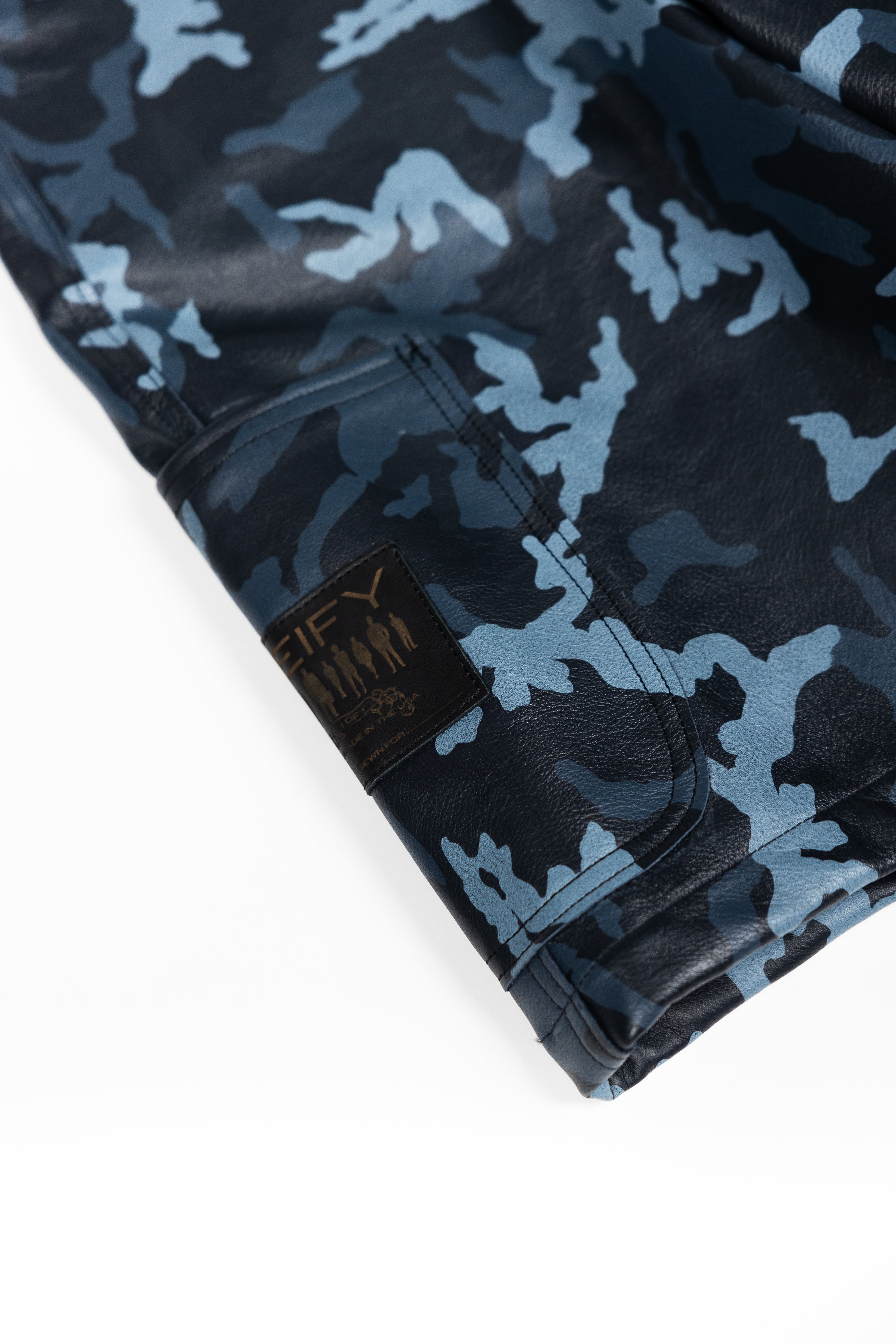 *Deify Camo Leather Shorts