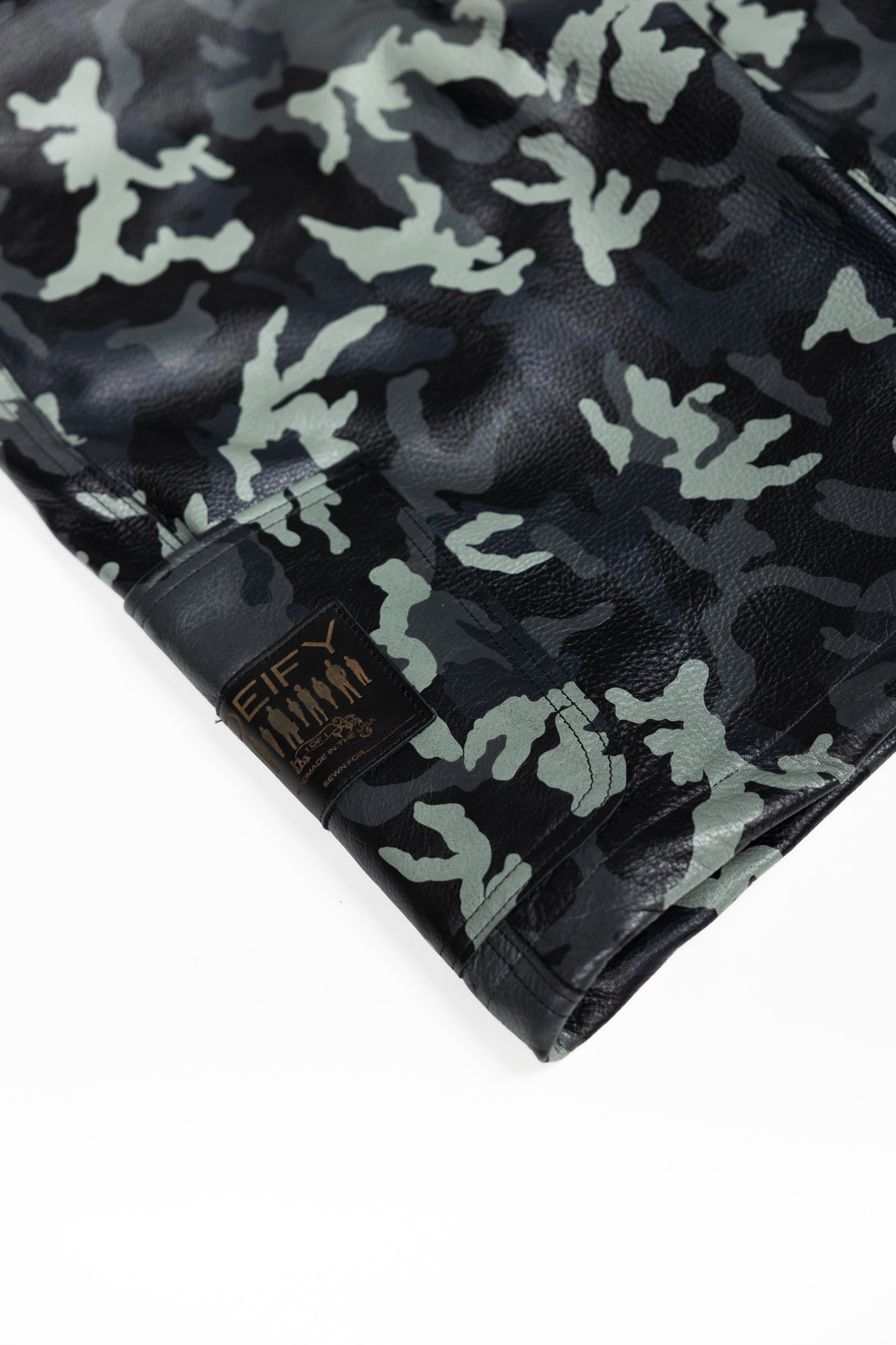 *Deify Camo Leather Shorts