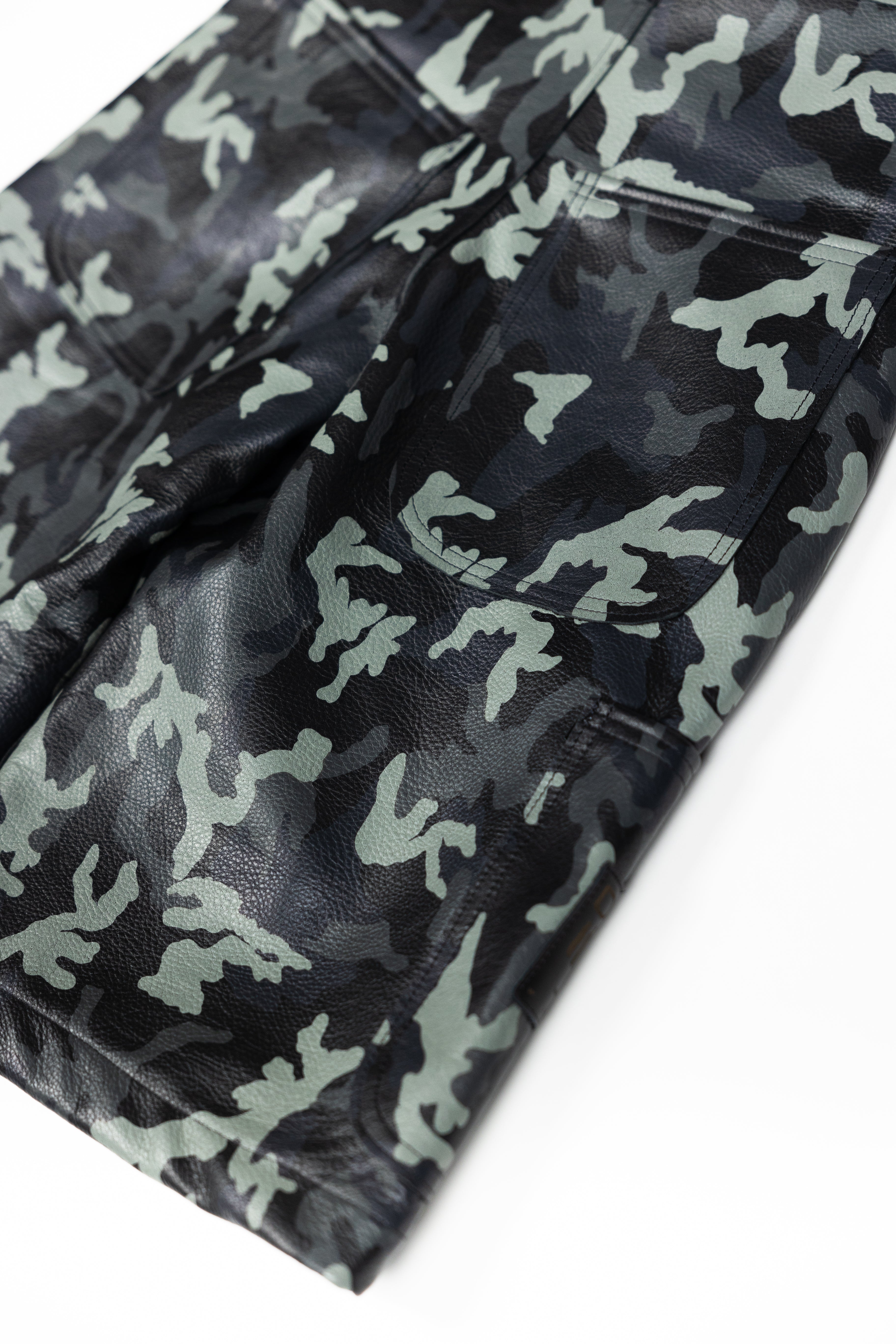 *Deify Camo Leather Shorts