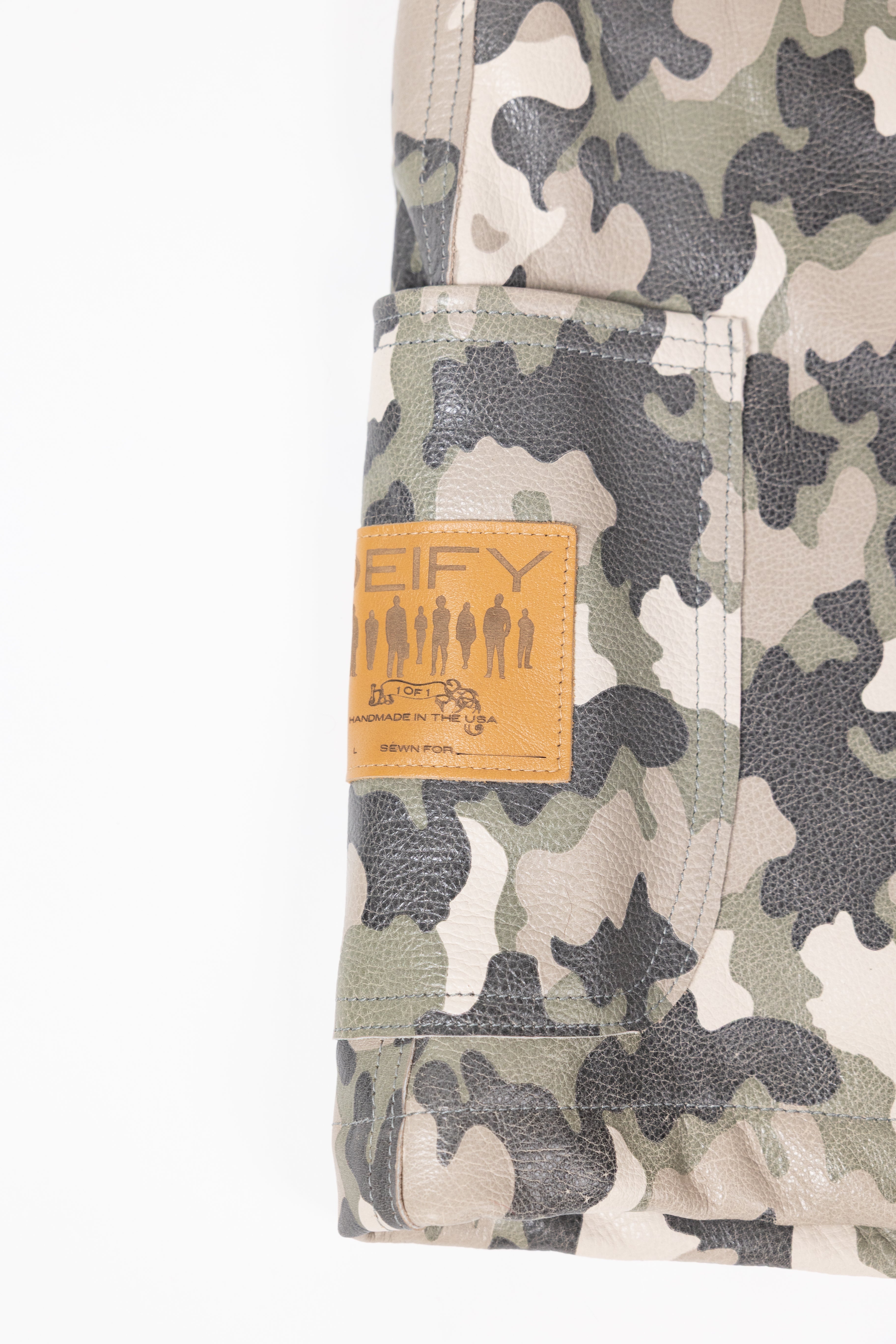 Deify Camo Leather Shorts
