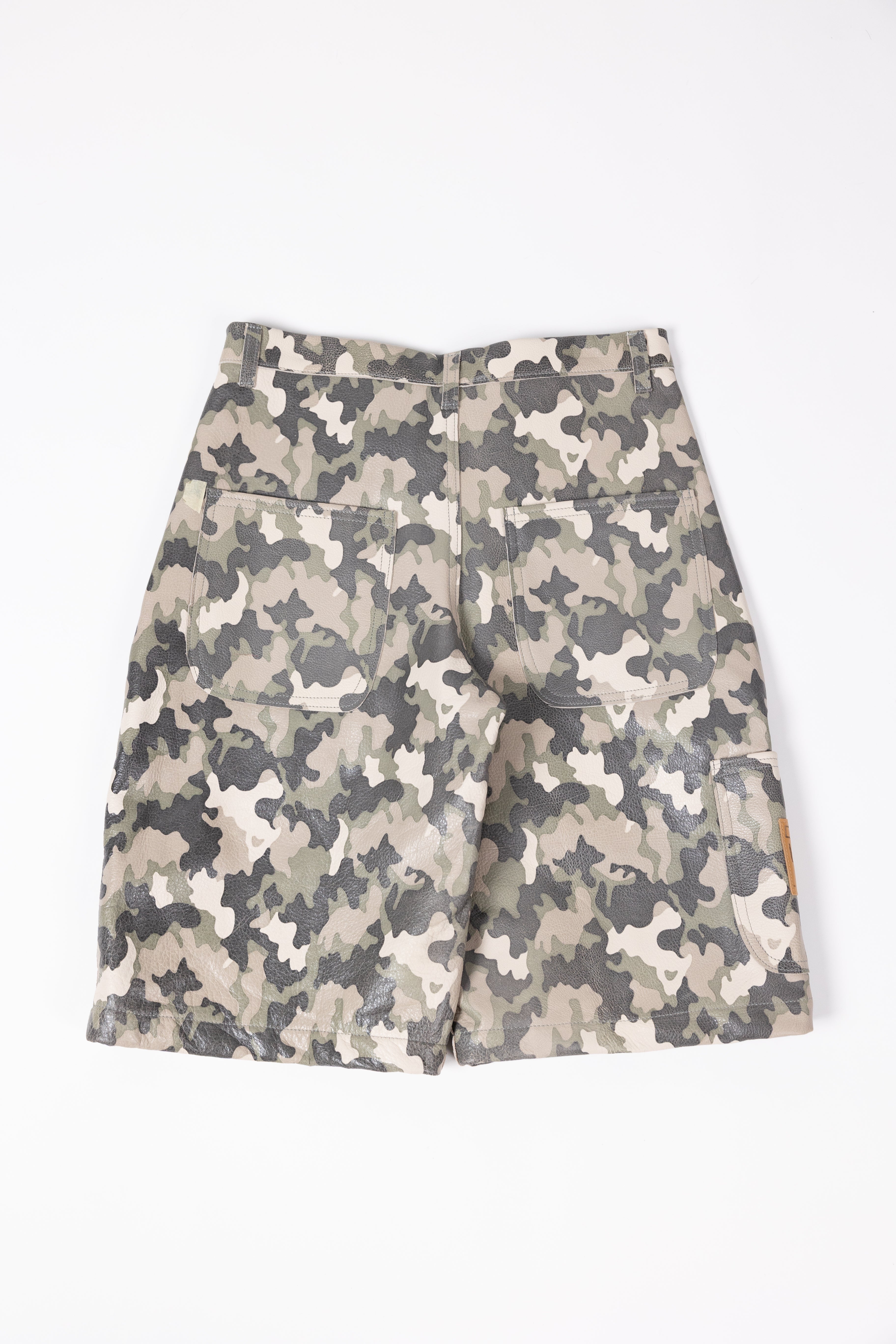 Deify Camo Leather Shorts