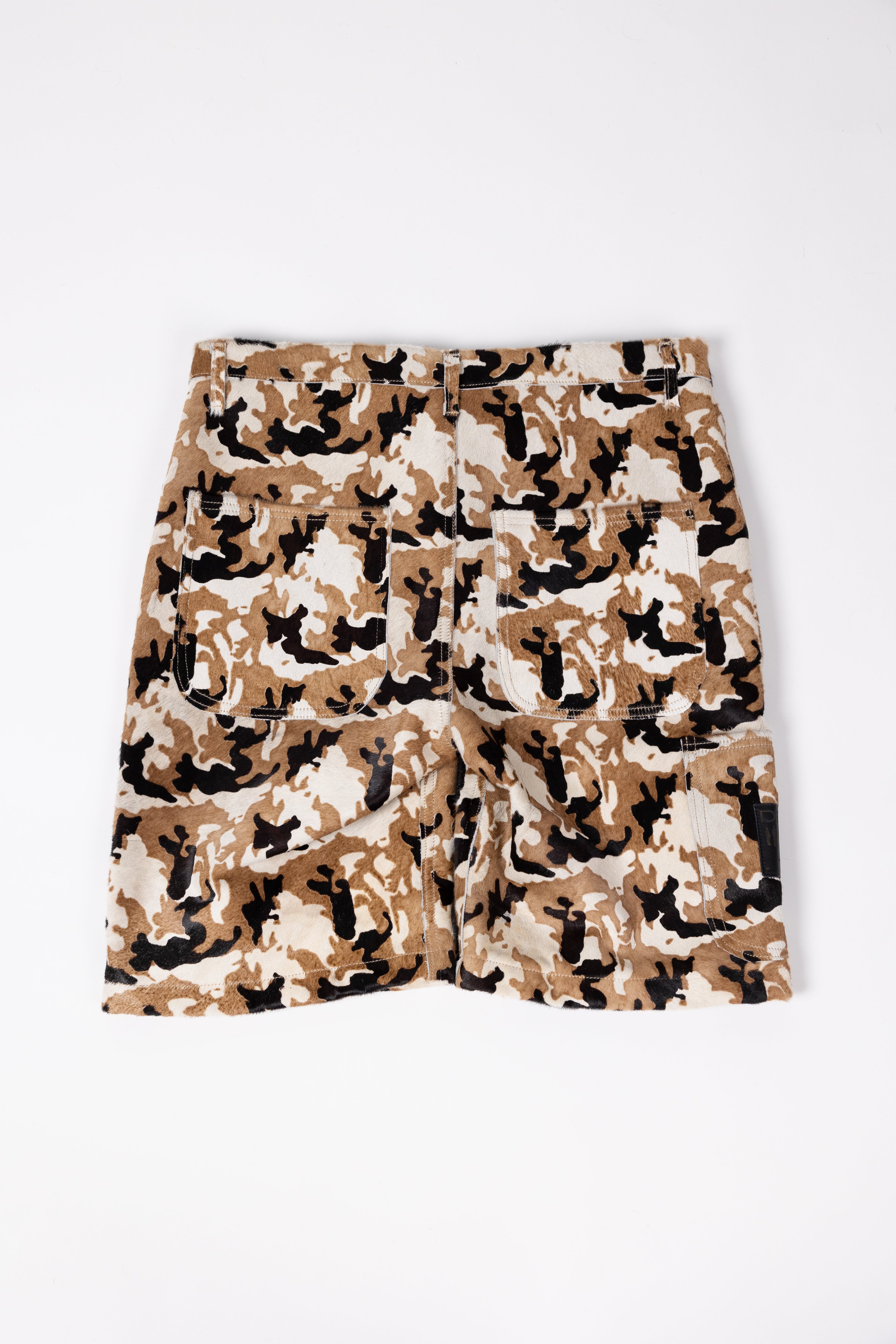 *Deify Camo Cowhide Shorts