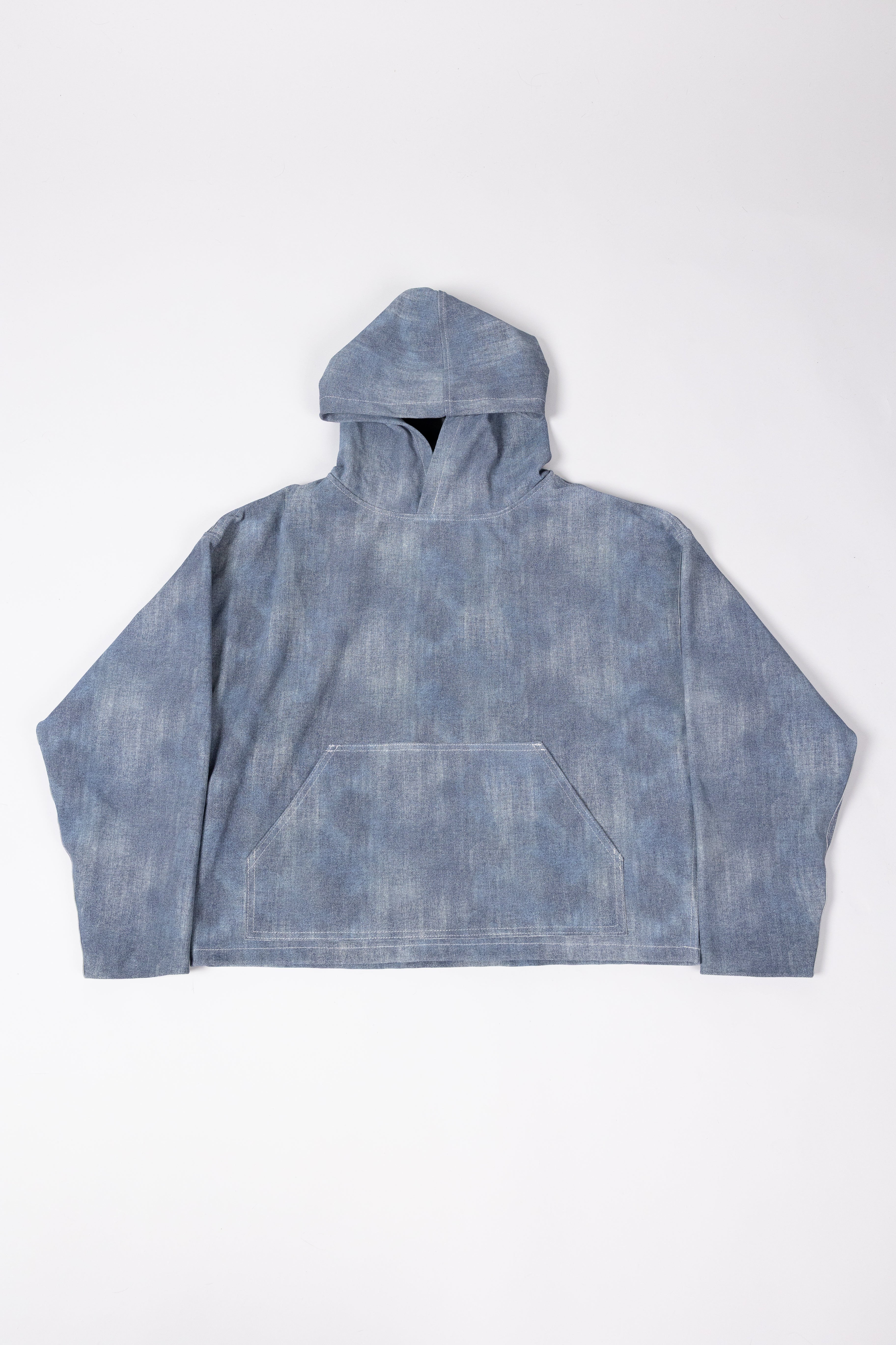 Deify Denim Leather Hooded Jacket
