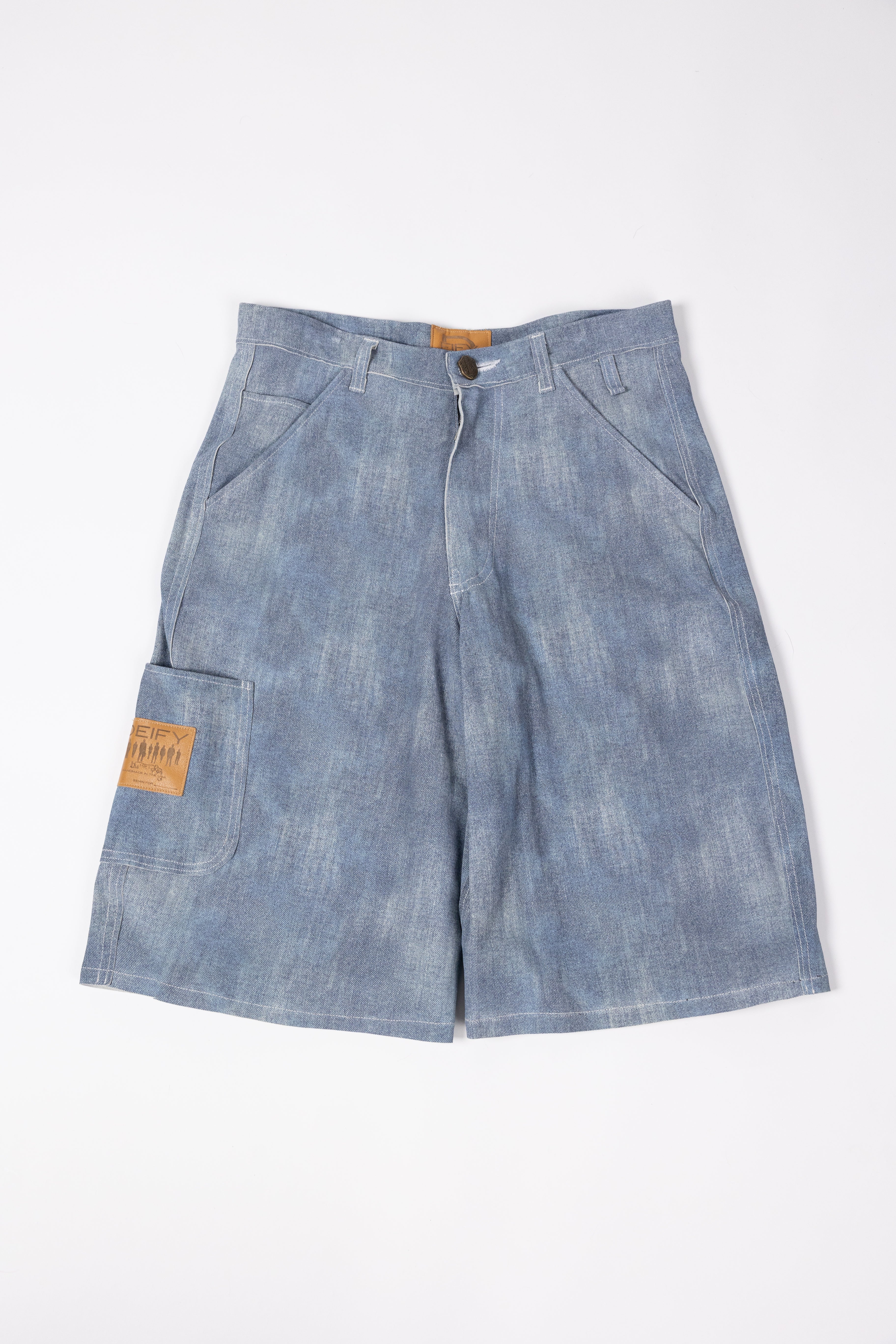 *Deify Denim Leather Shorts