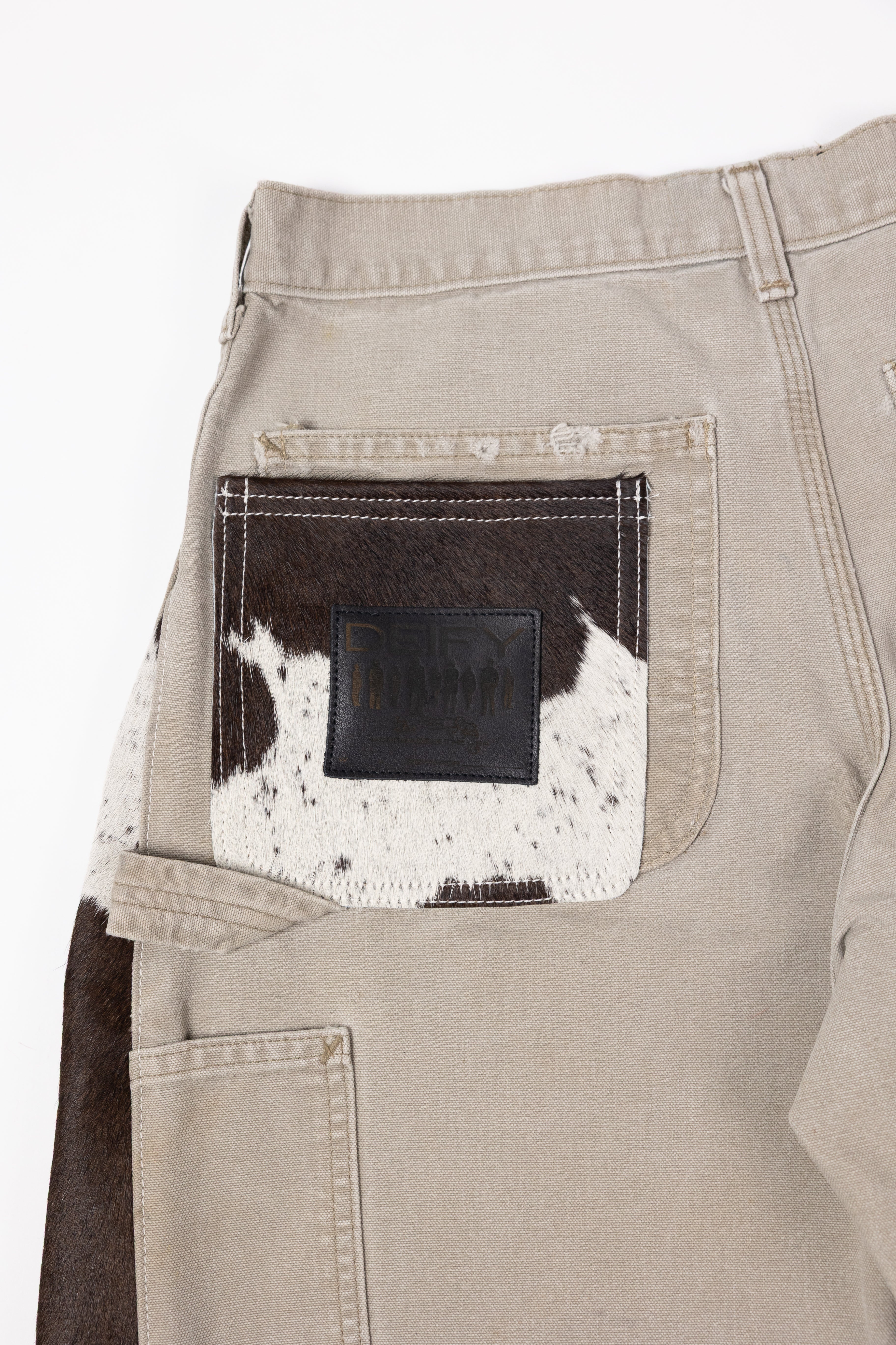 *Deify Cowhide Flare Carpenter Shorts