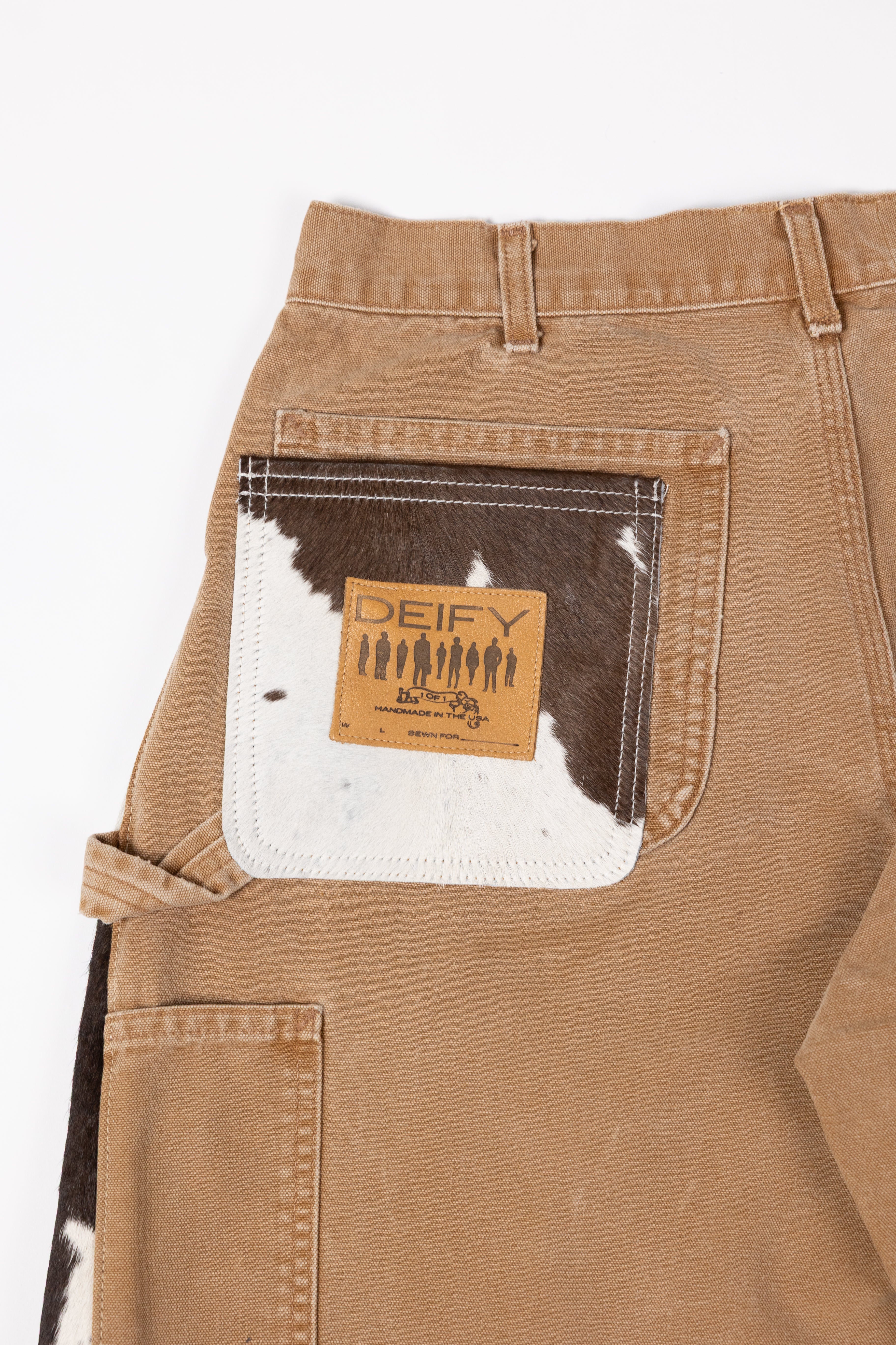*Deify Cowhide Flare Carpenter Shorts