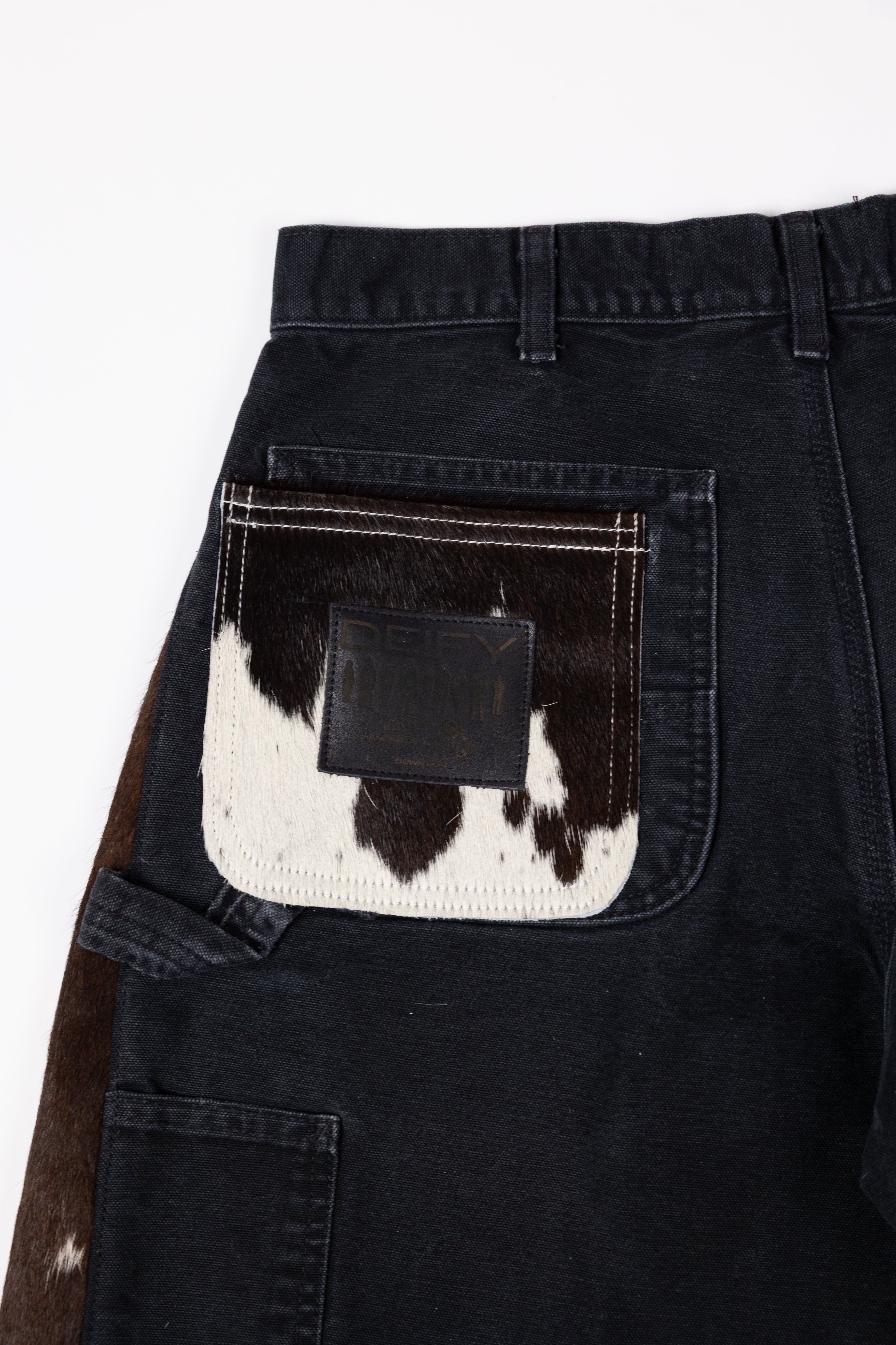 *Deify Cowhide Flare Carpenter Shorts