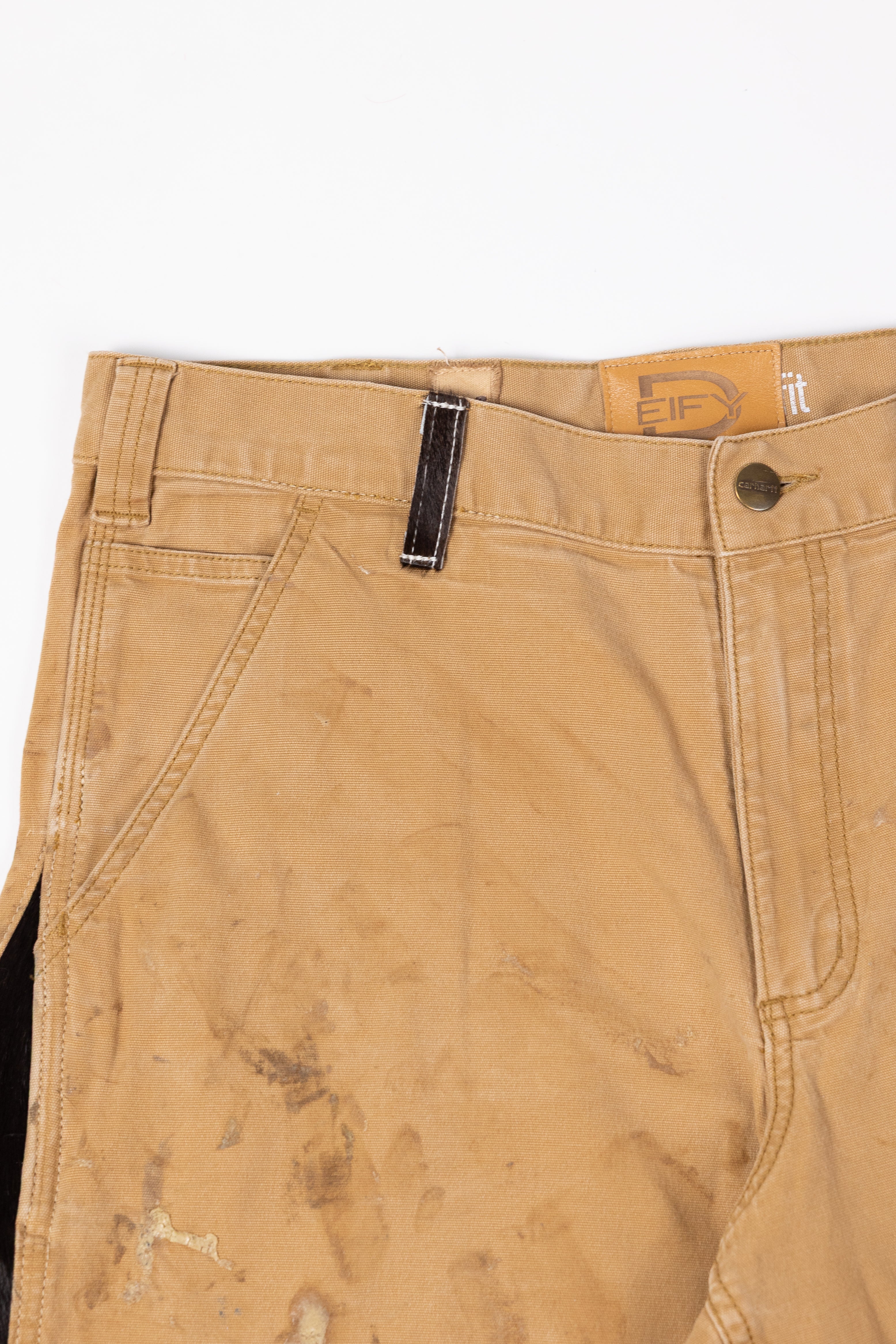 *Deify Cowhide Flare Carpenter Shorts
