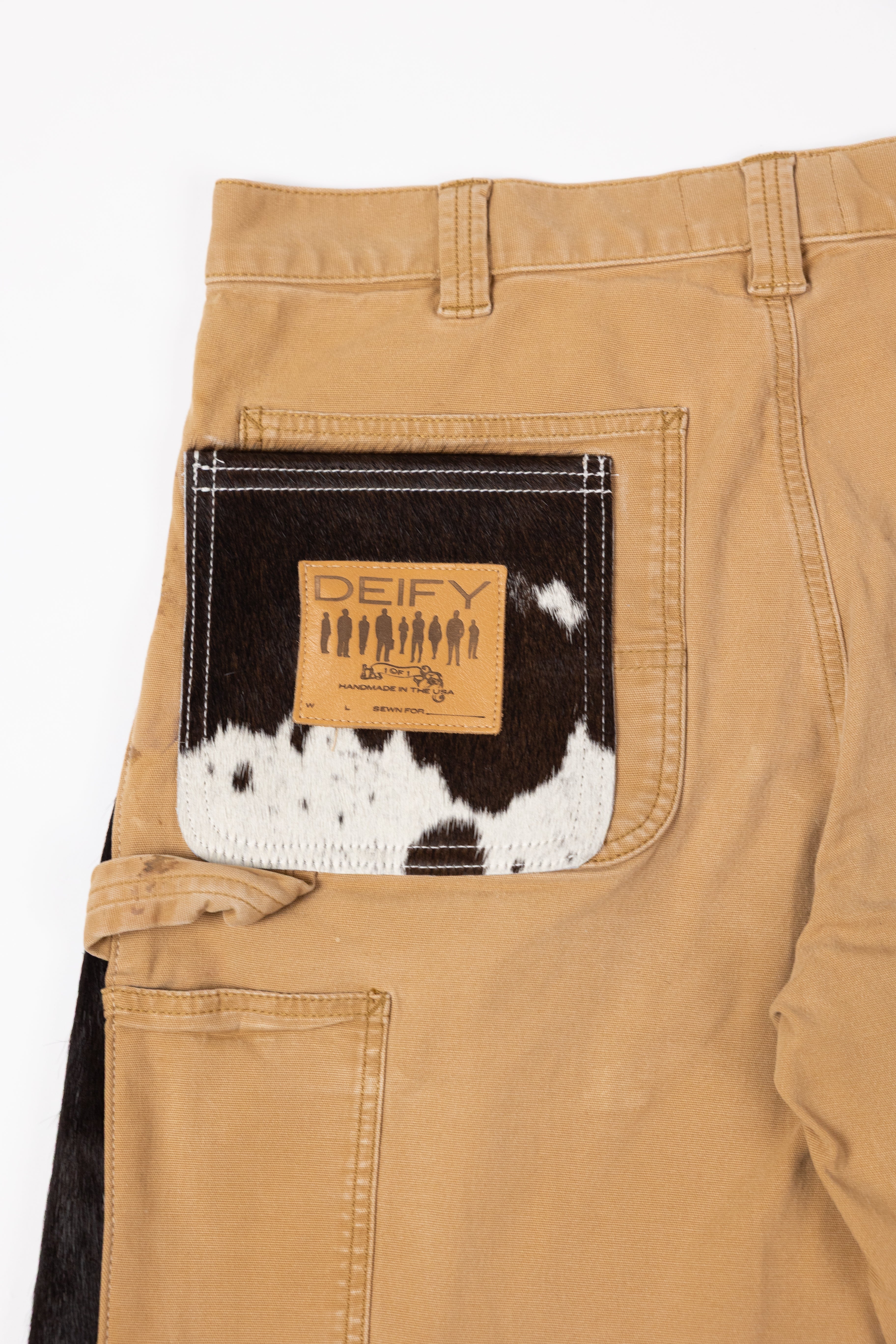 *Deify Cowhide Flare Carpenter Shorts