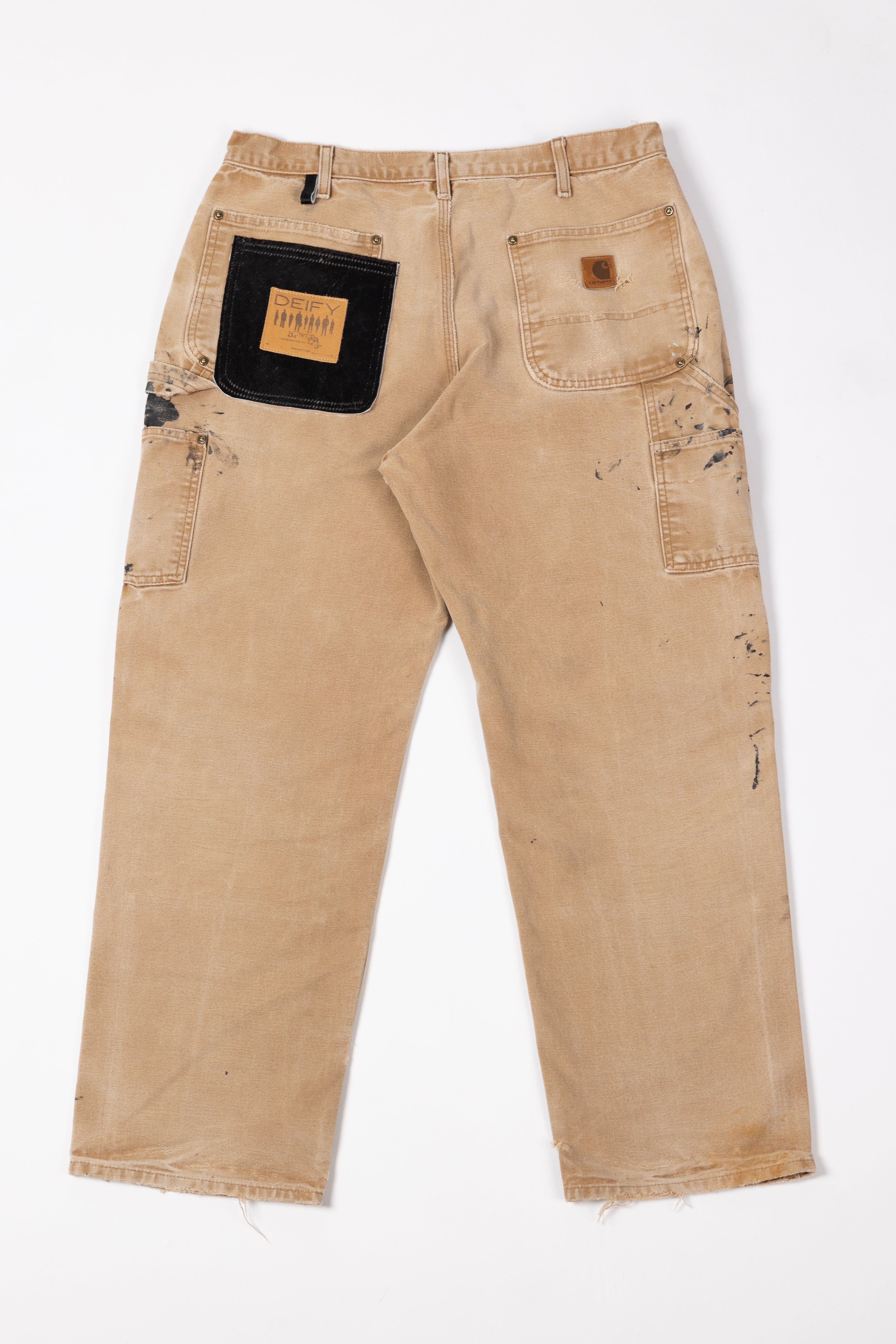 *Deify Cowhide Repair Carpenter Pants