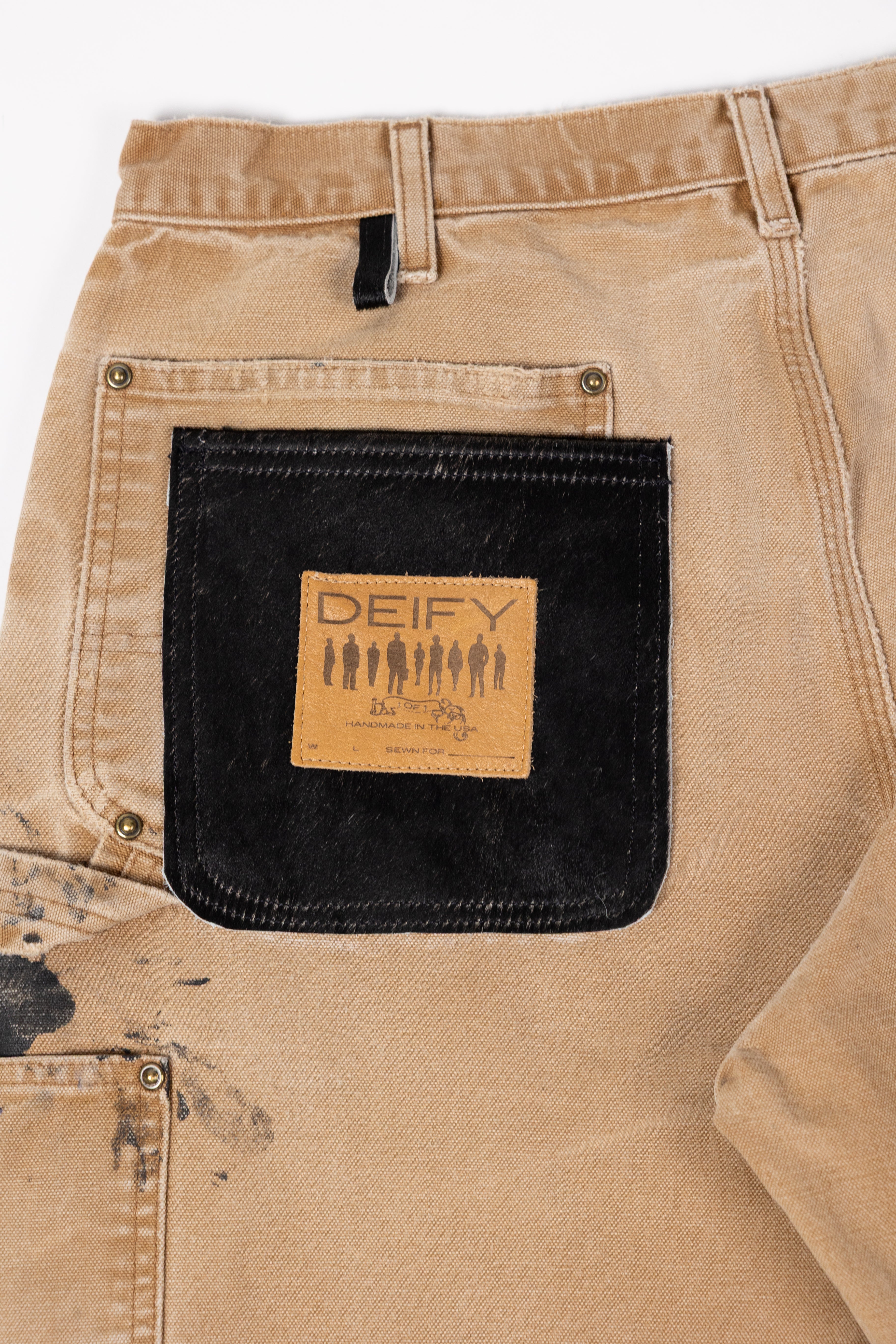 *Deify Cowhide Repair Carpenter Pants