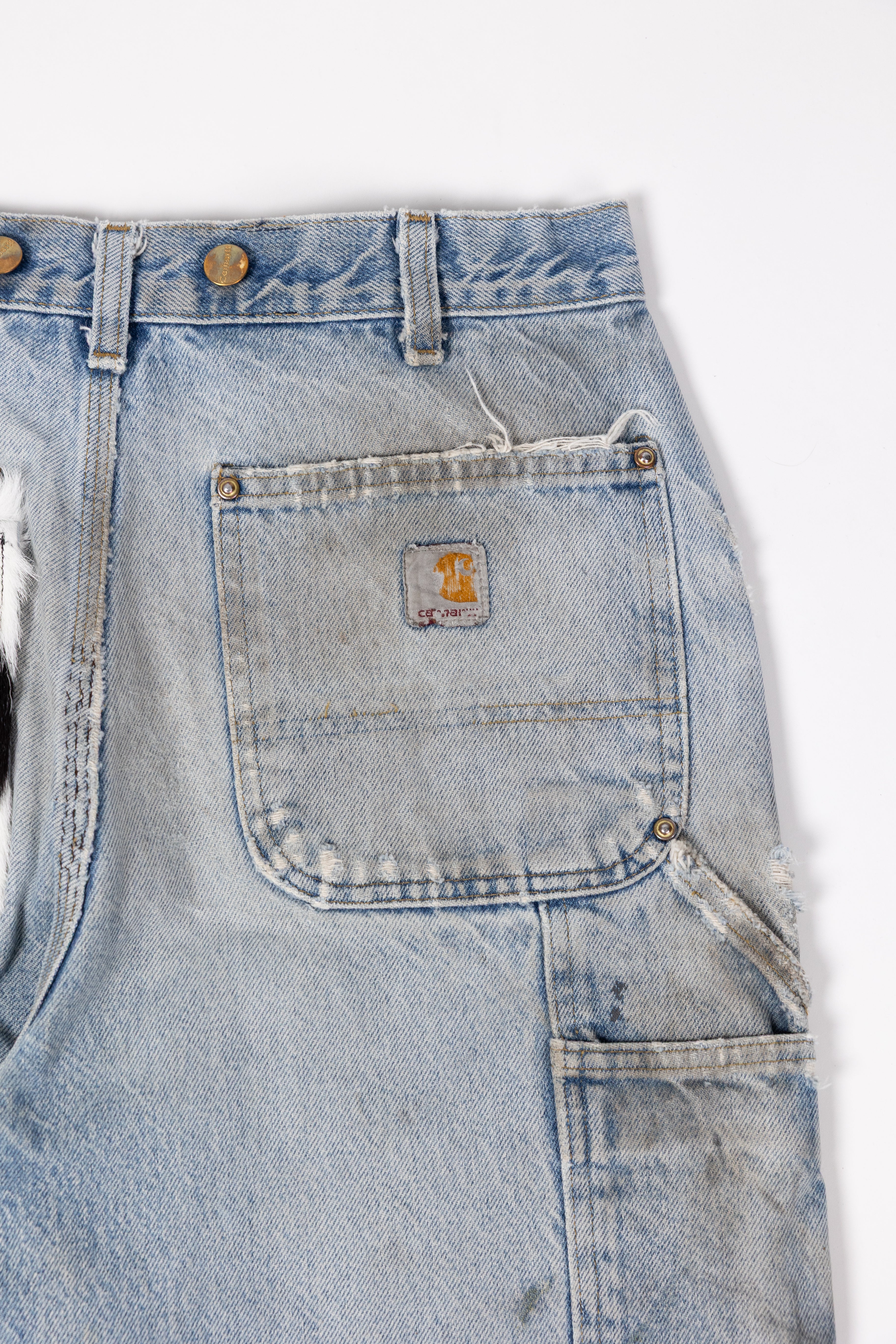 *Deify Cowhide Repair Carpenter Pants