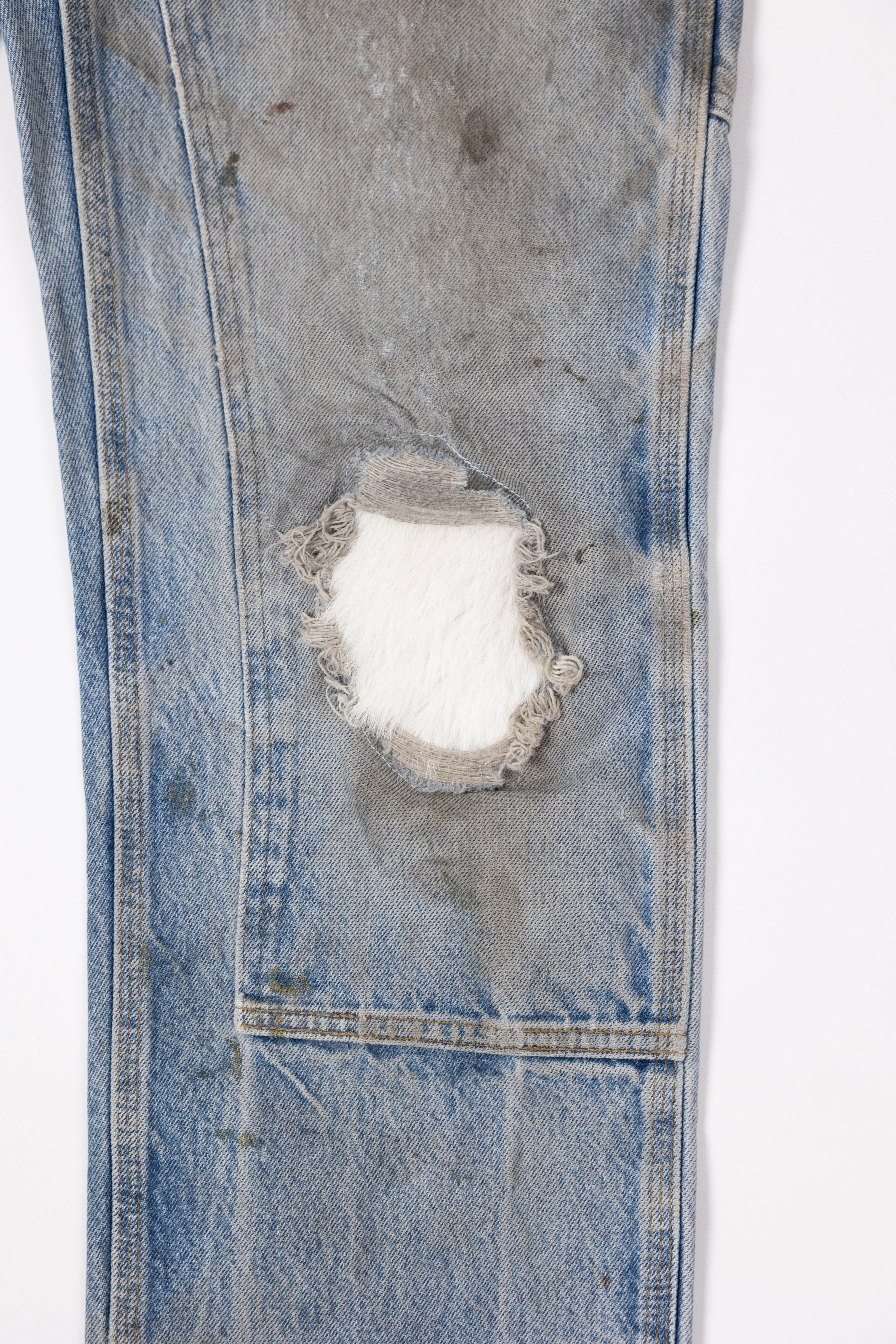 *Deify Cowhide Repair Carpenter Pants