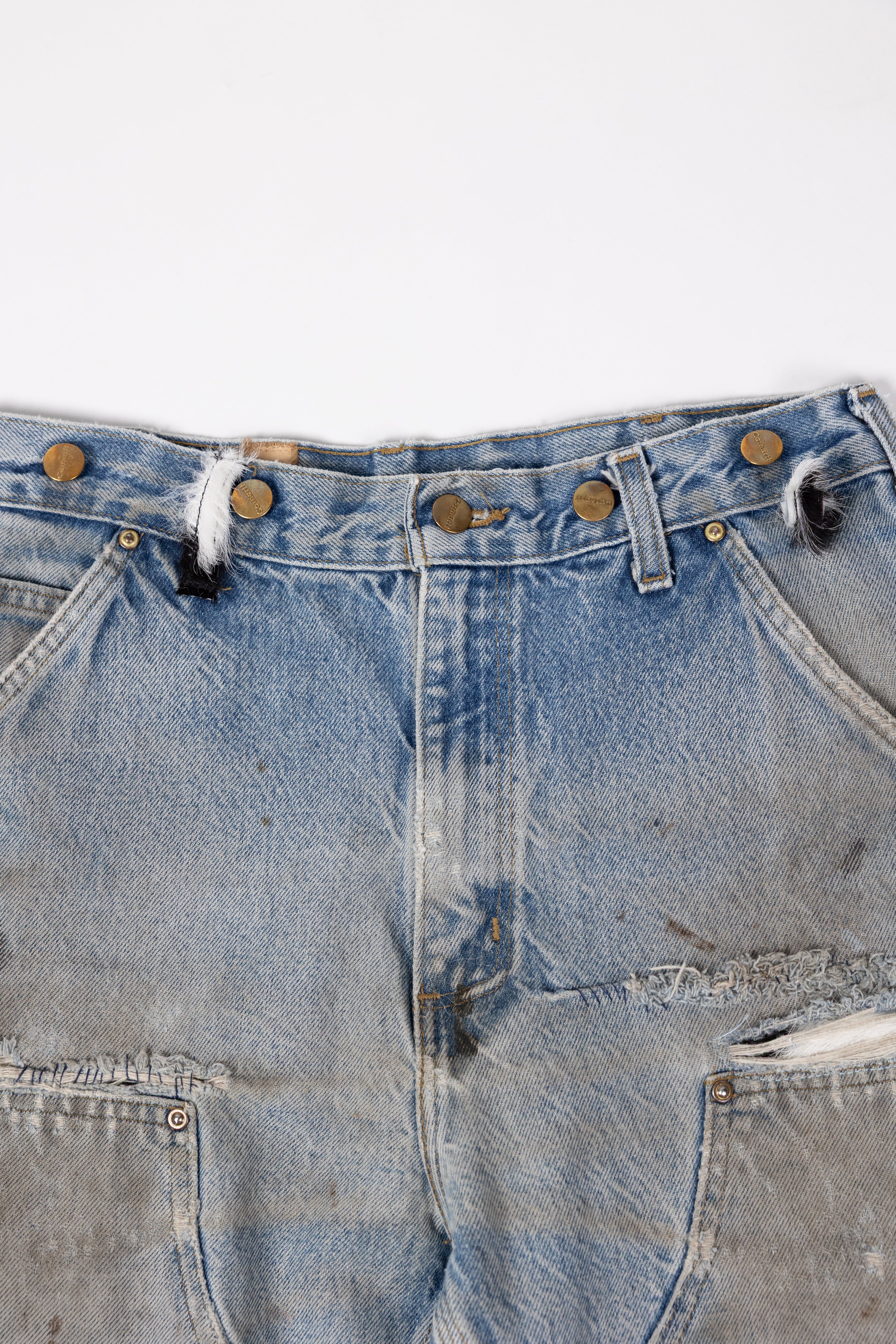 *Deify Cowhide Repair Carpenter Pants