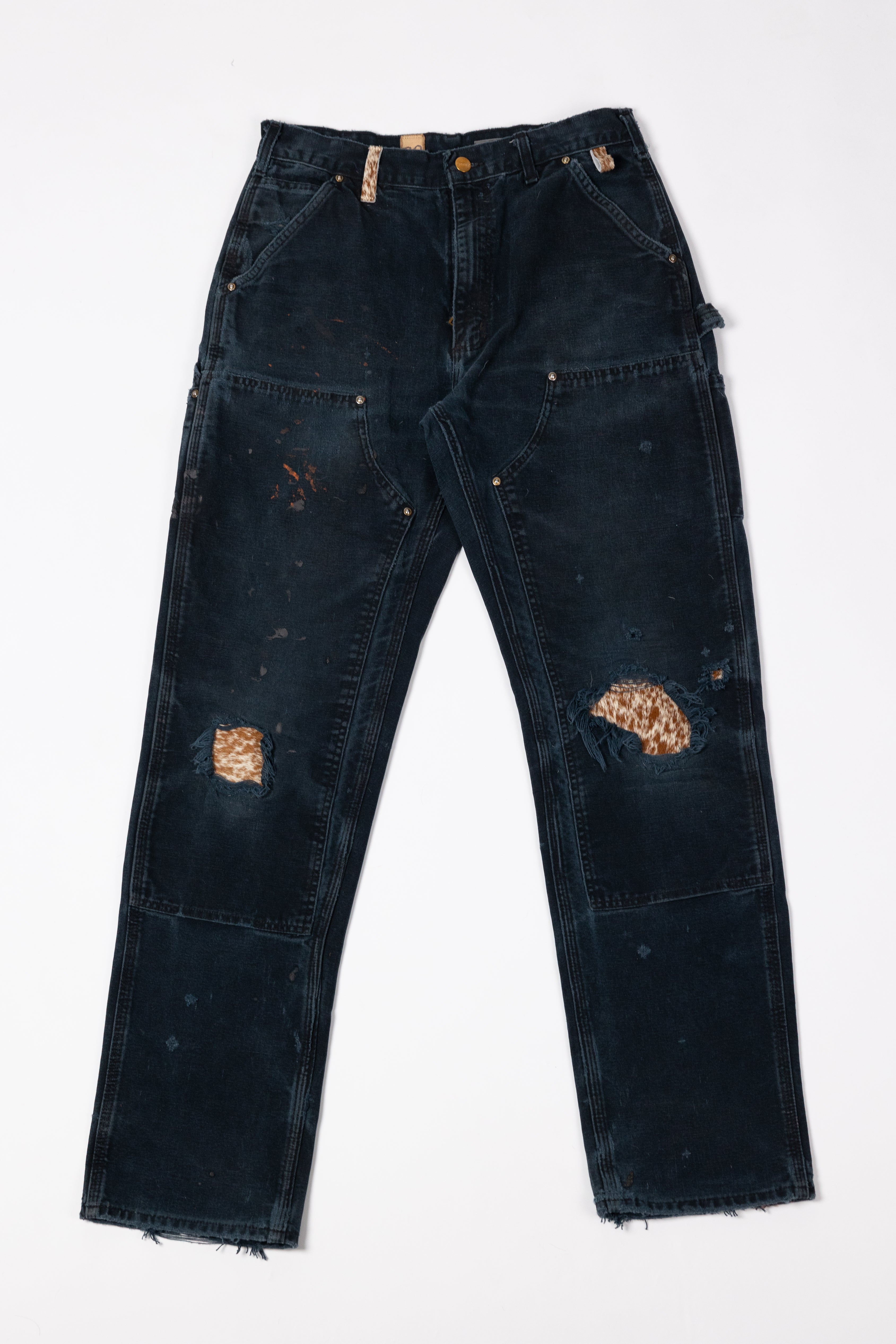 *Deify Cowhide Repair Carpenter Pants