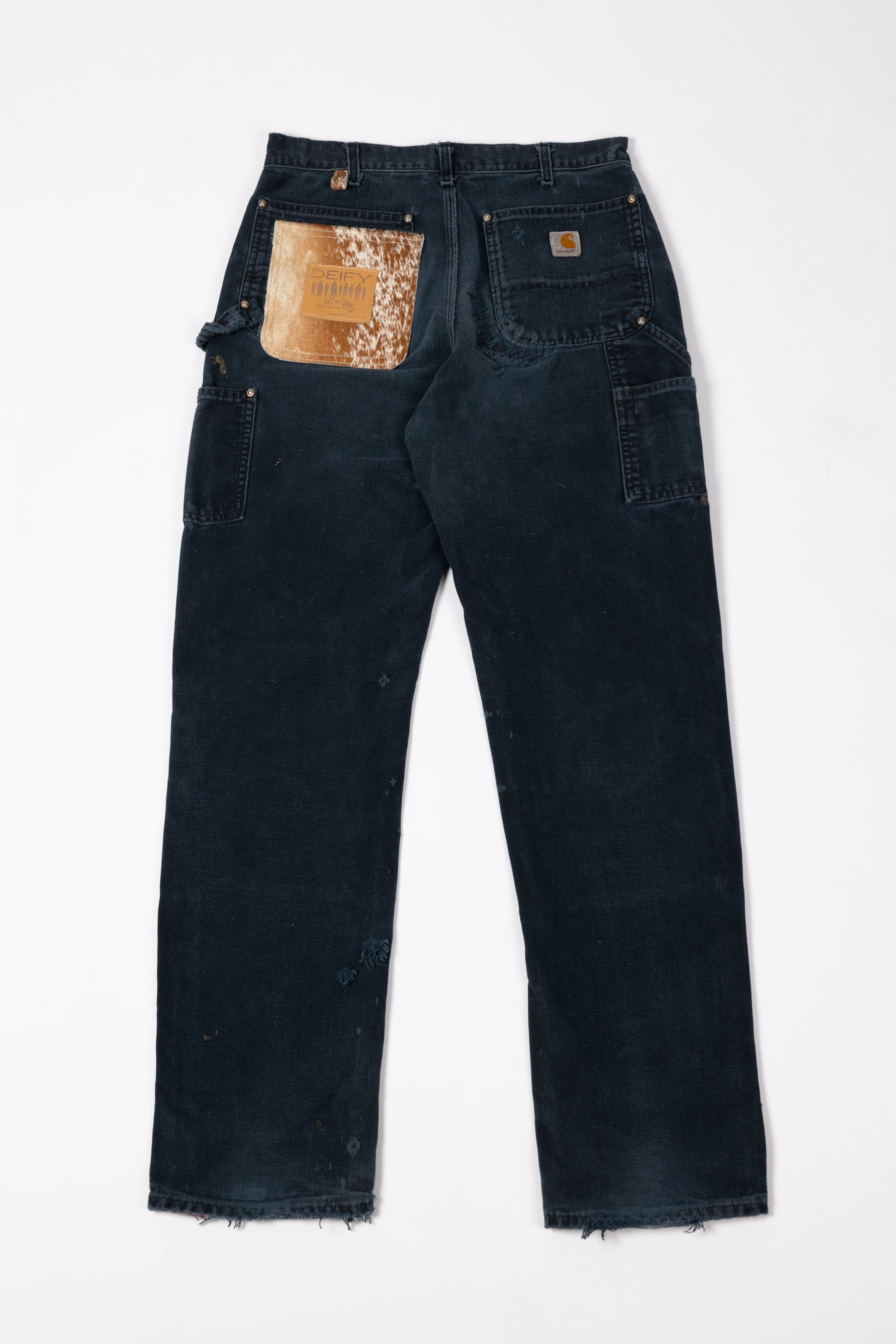 *Deify Cowhide Repair Carpenter Pants