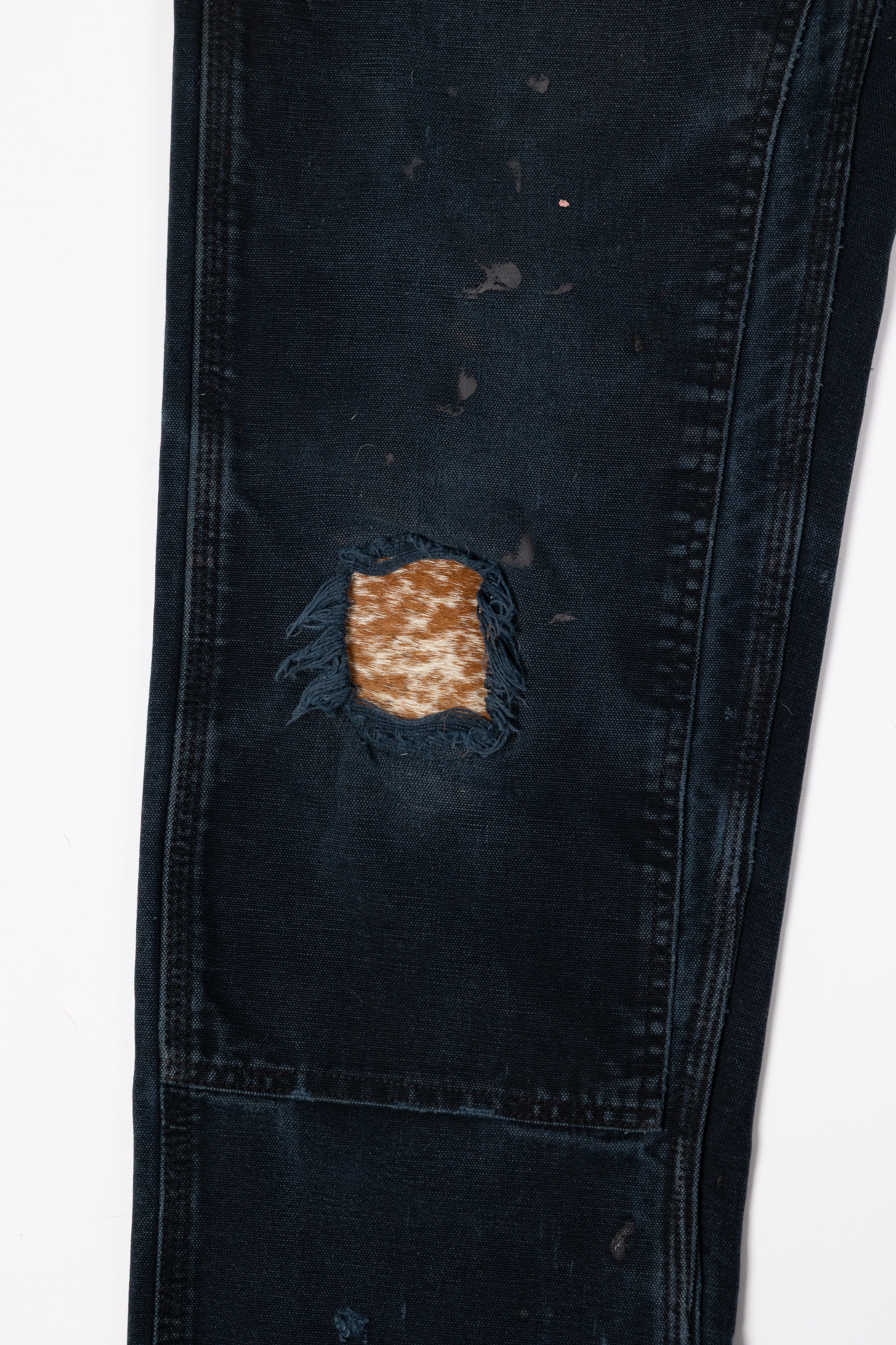 *Deify Cowhide Repair Carpenter Pants