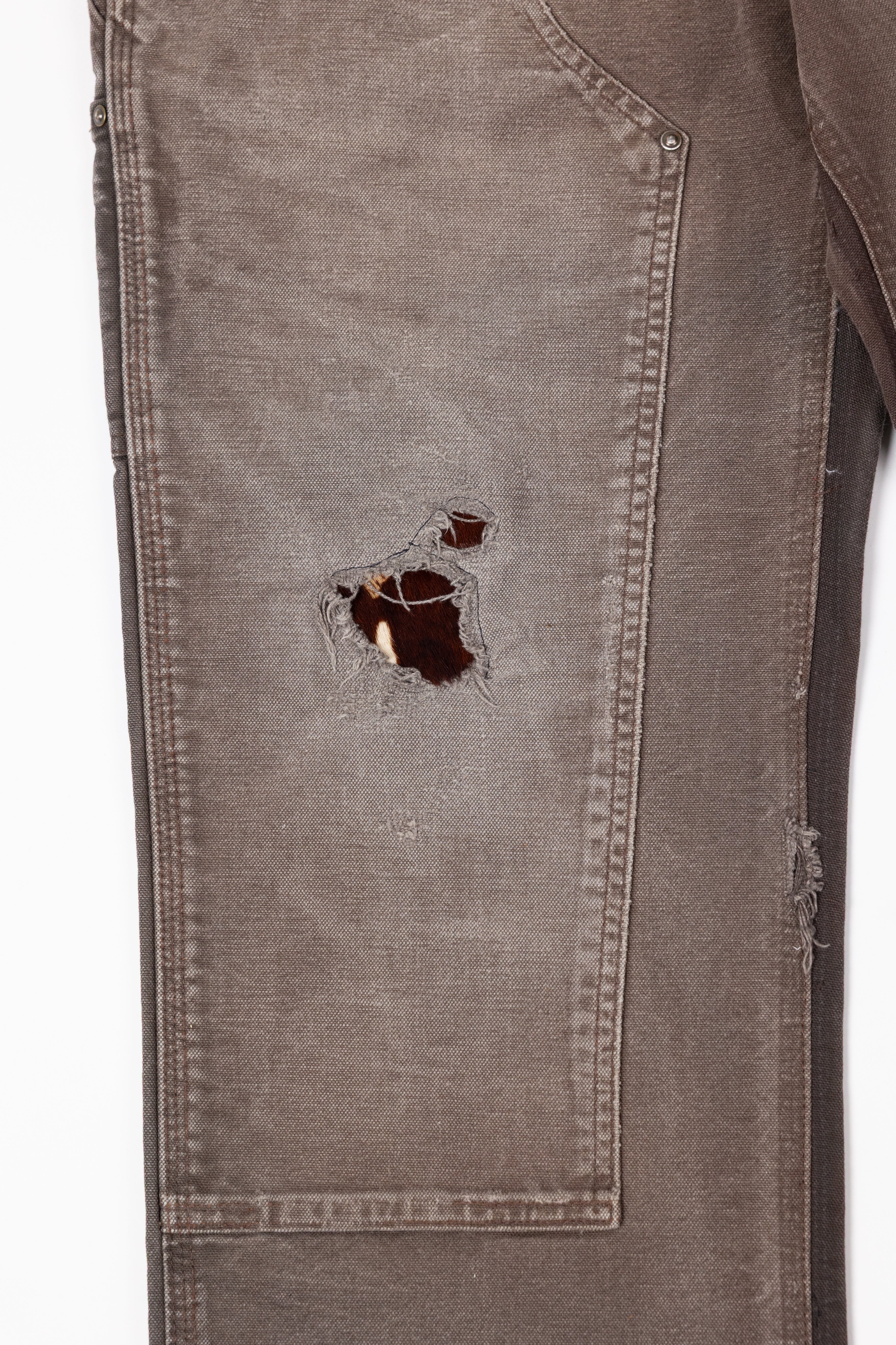 *Deify Cowhide Repair Carpenter Pants