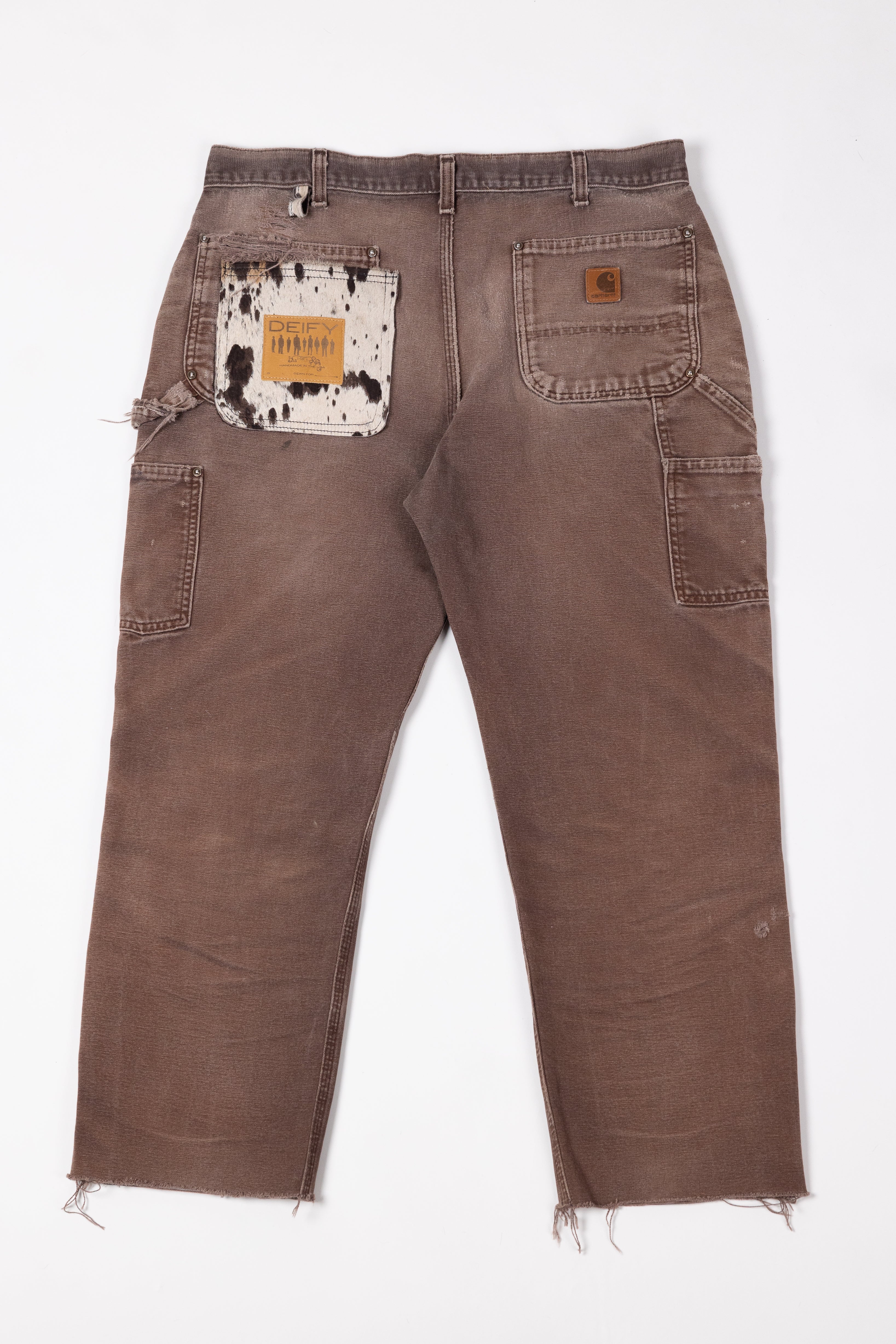 *Deify Cowhide Repair Carpenter Pants