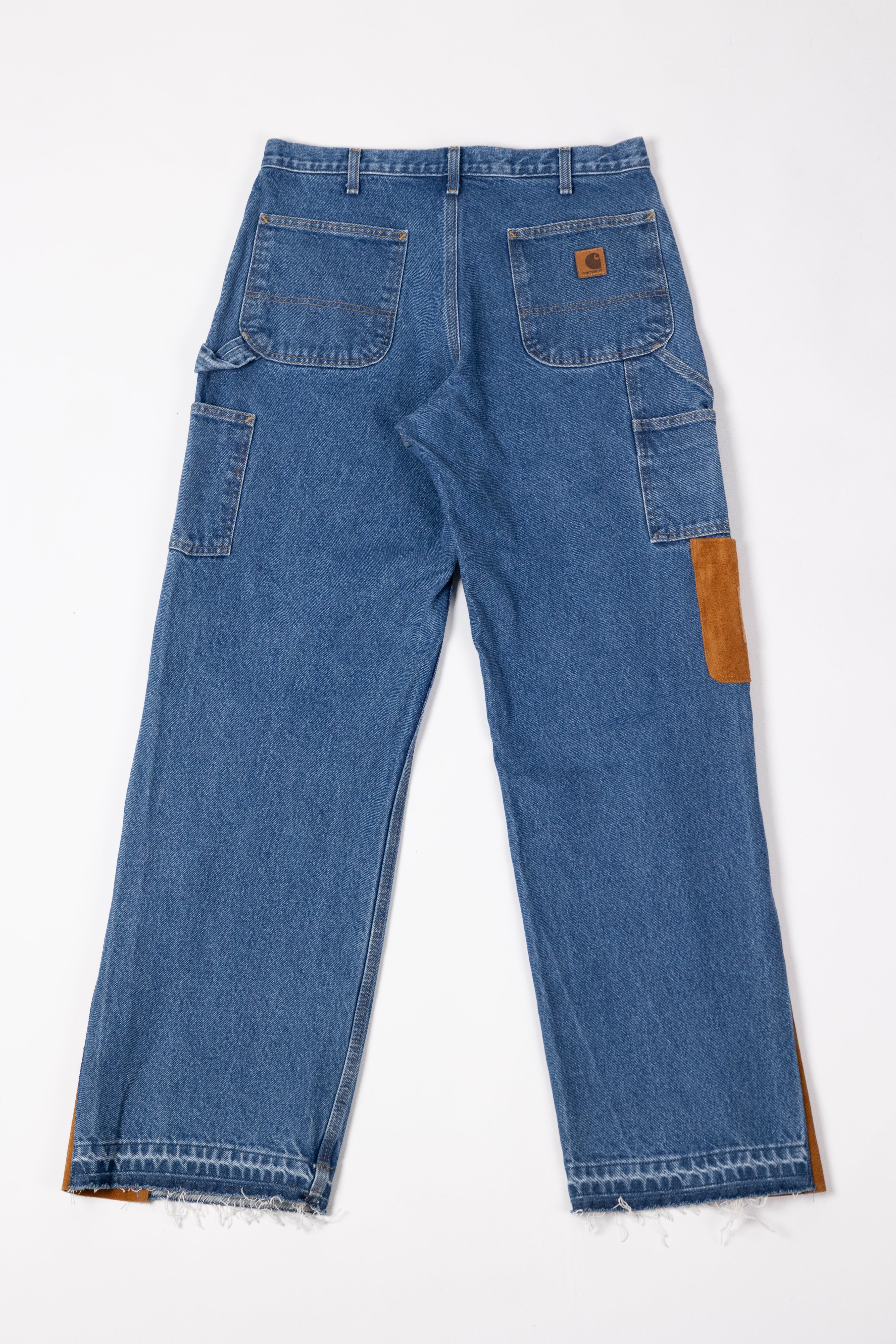 *Deify Leather Flare Carpenter Pants