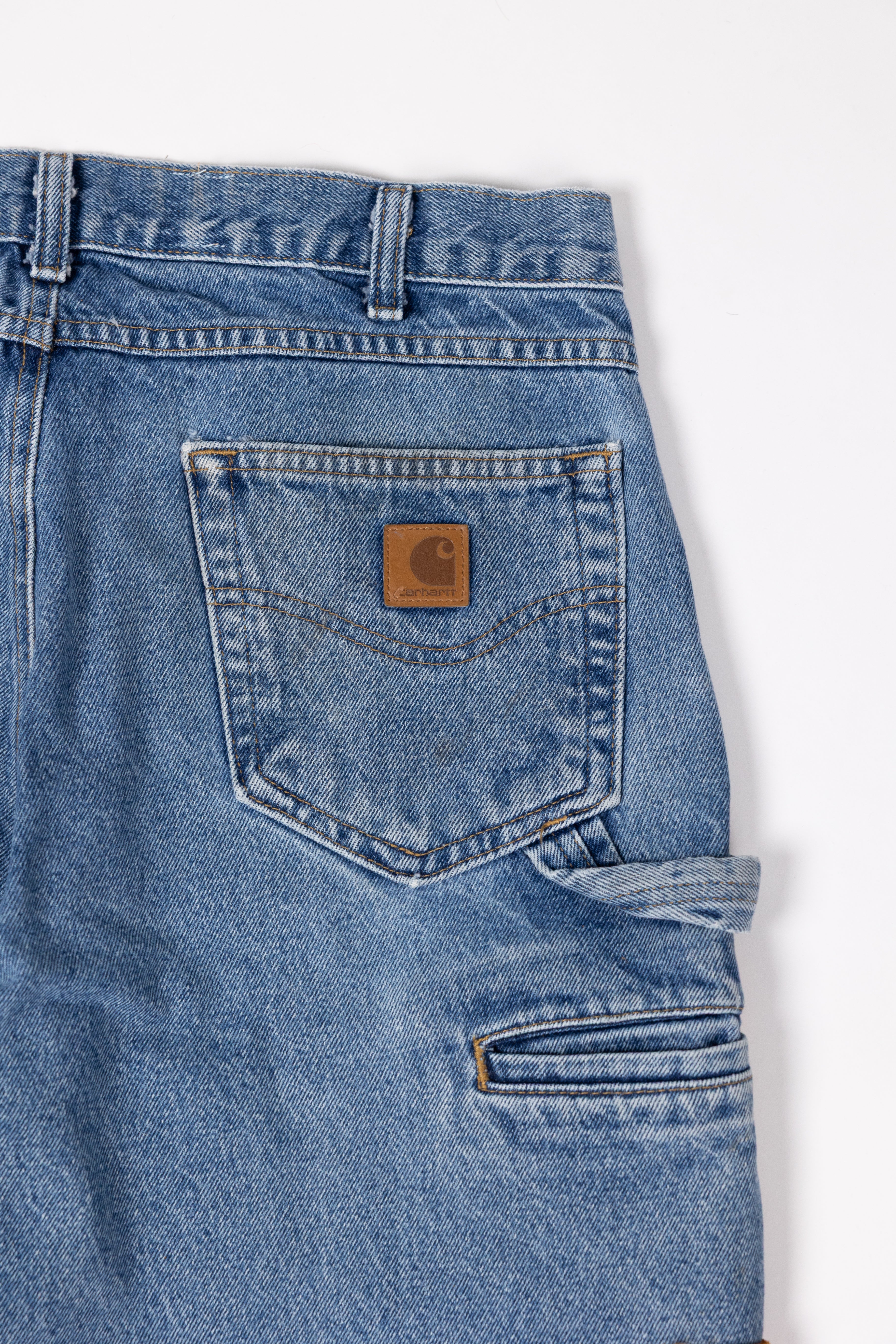 *Deify Leather Flare Carpenter Pants