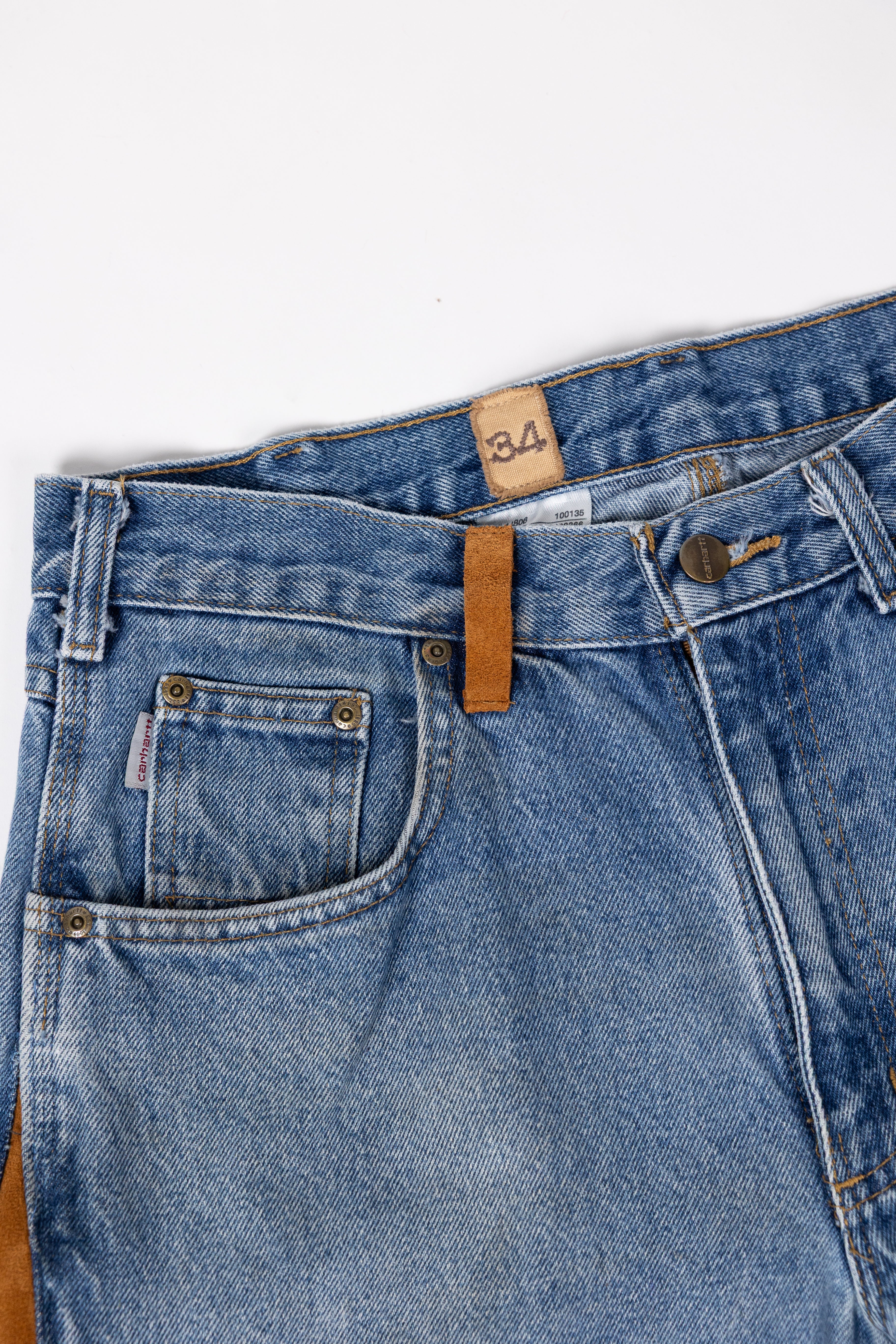 *Deify Leather Flare Carpenter Pants