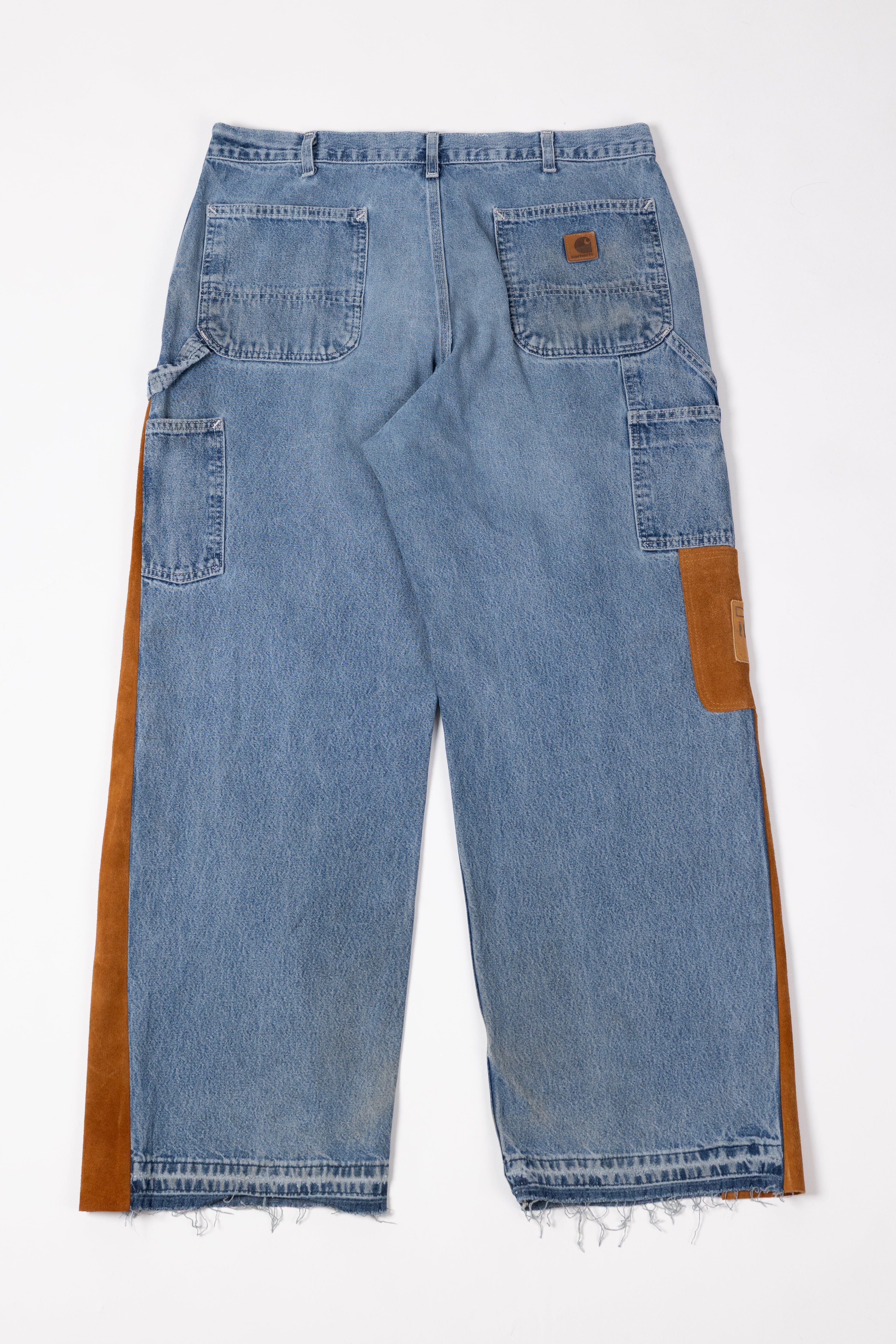 *Deify Leather Flare Carpenter Pants