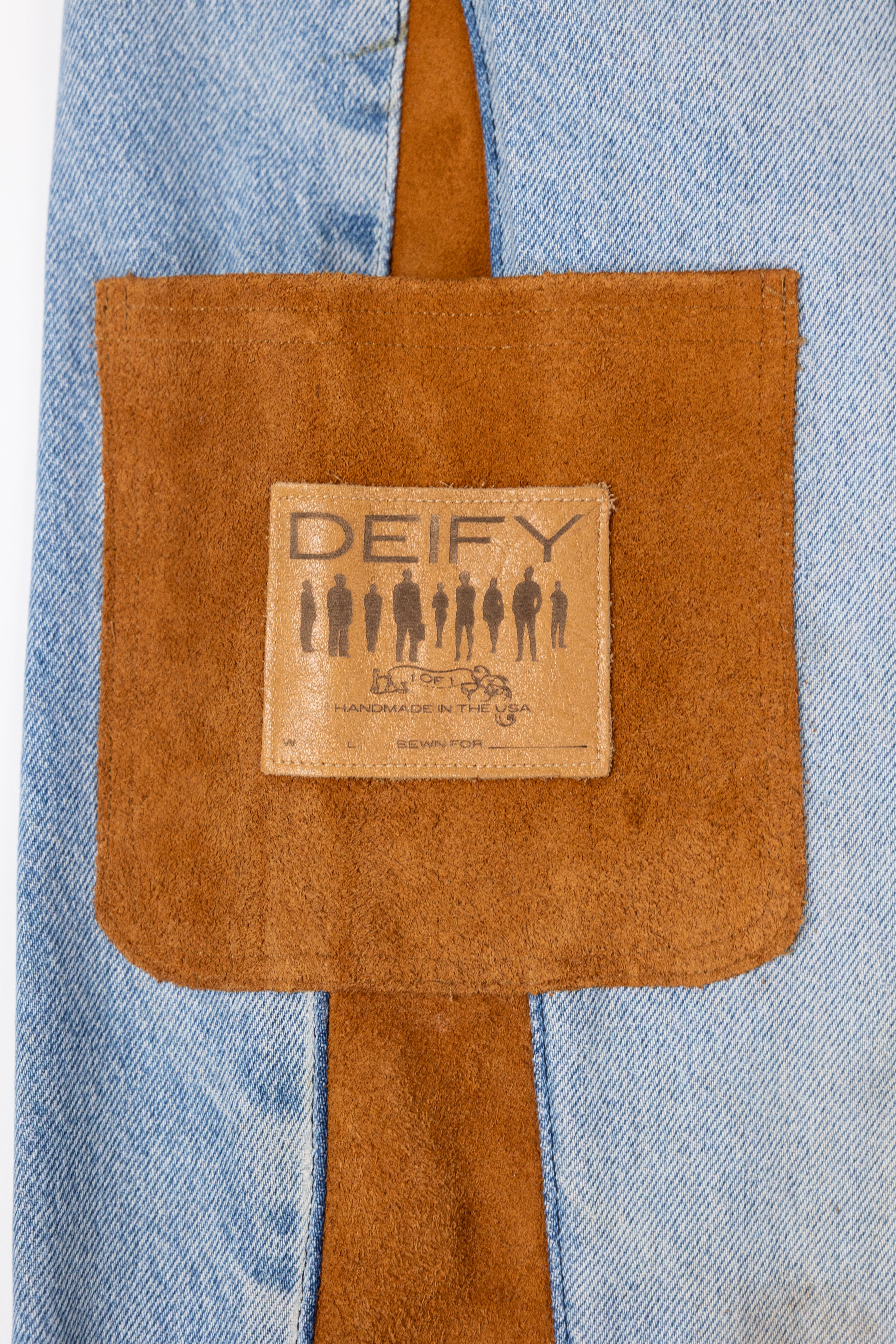 *Deify Leather Flare Carpenter Pant