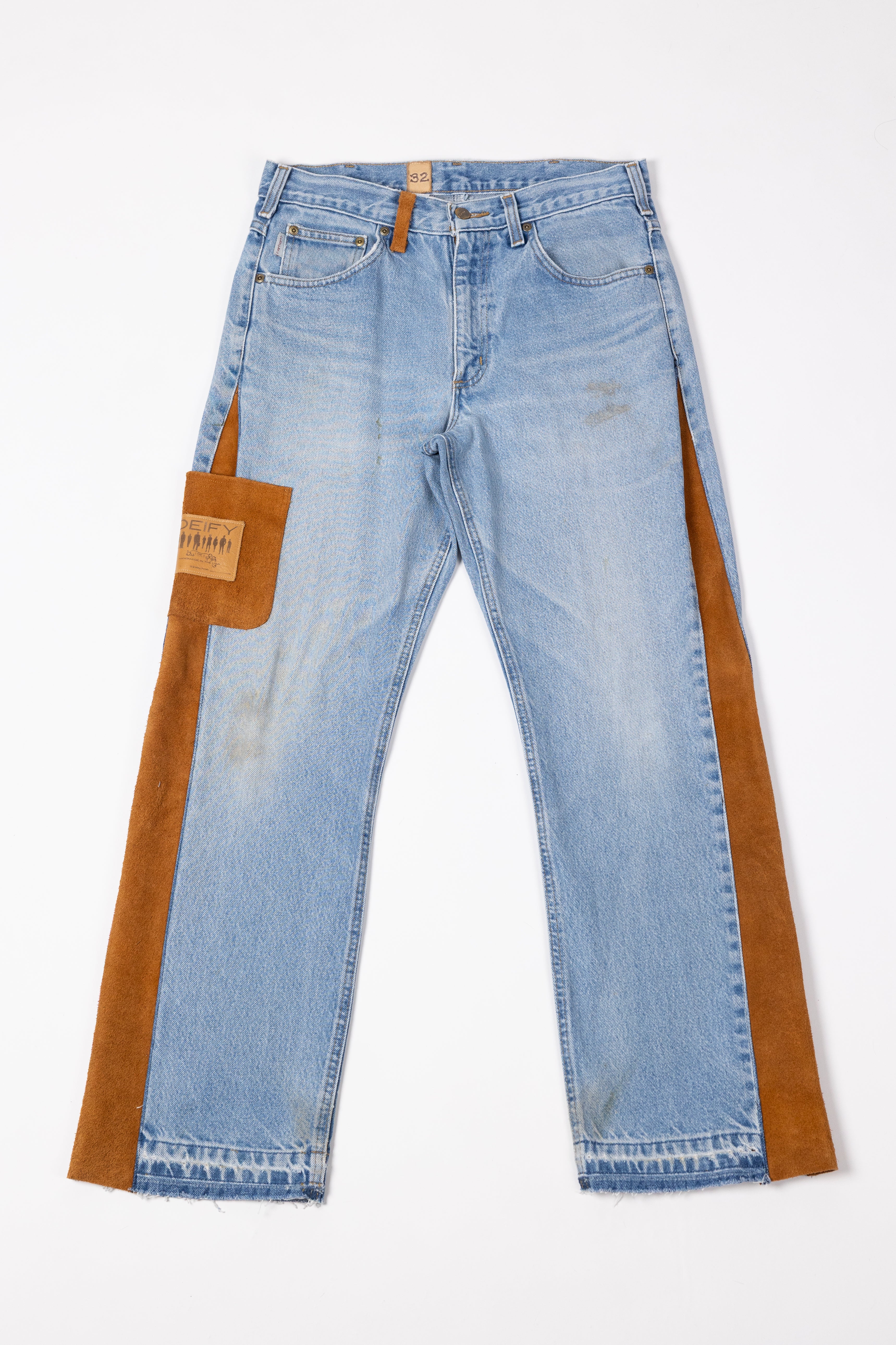 *Deify Leather Flare Carpenter Pant