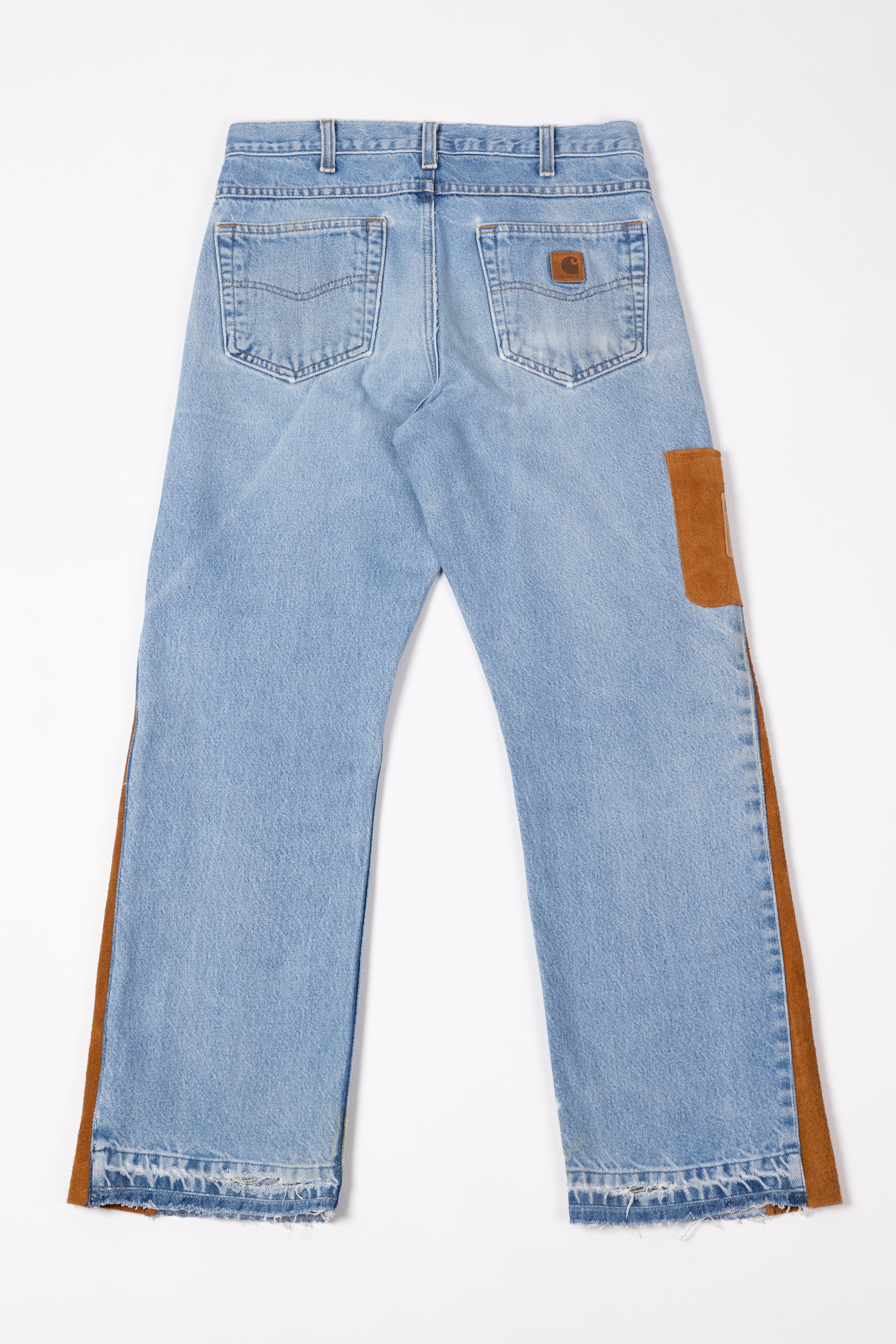 *Deify Leather Flare Carpenter Pant