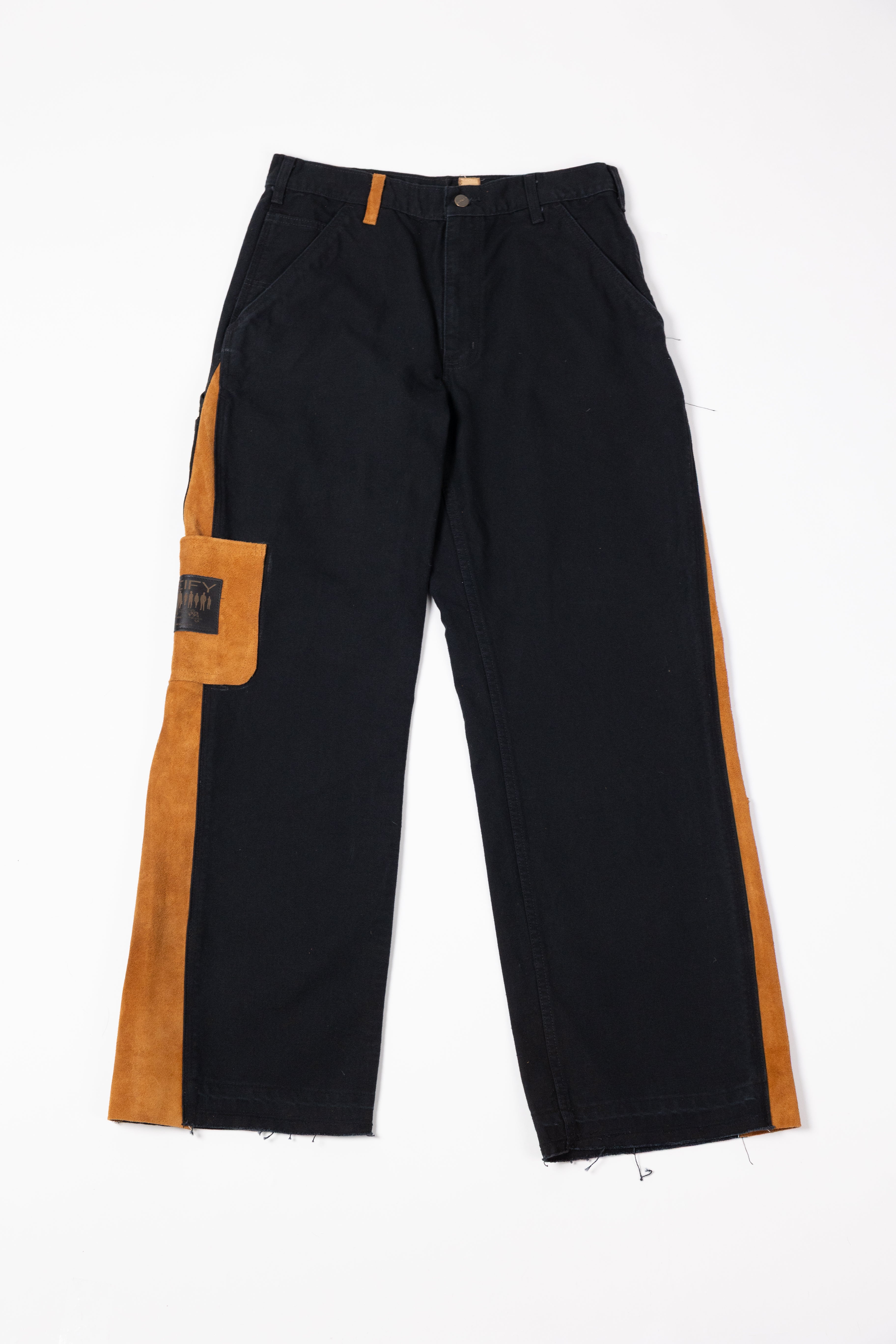 *Deify Leather Flare Carpenter Pant