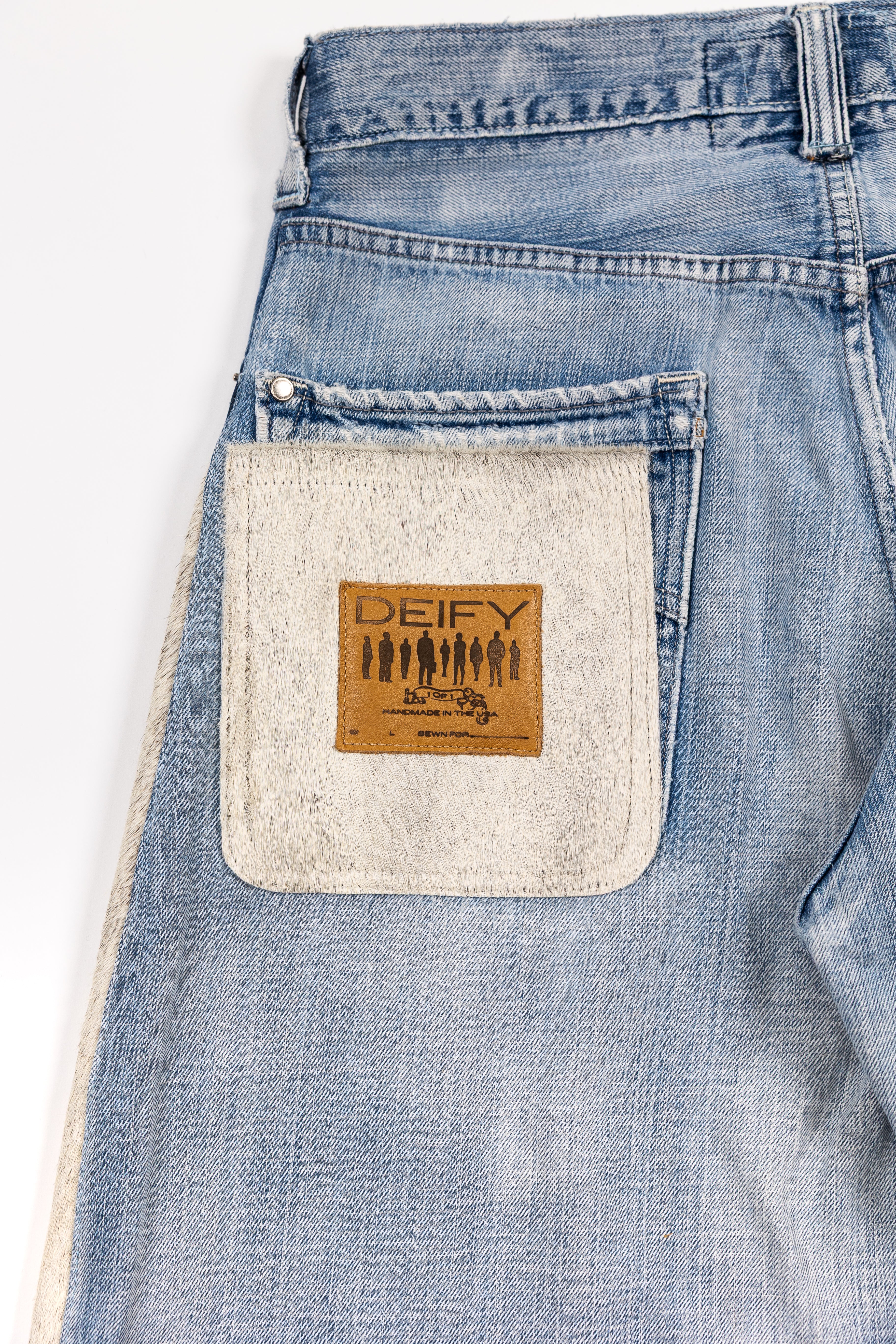 *Deify Cowhide Flare Denim